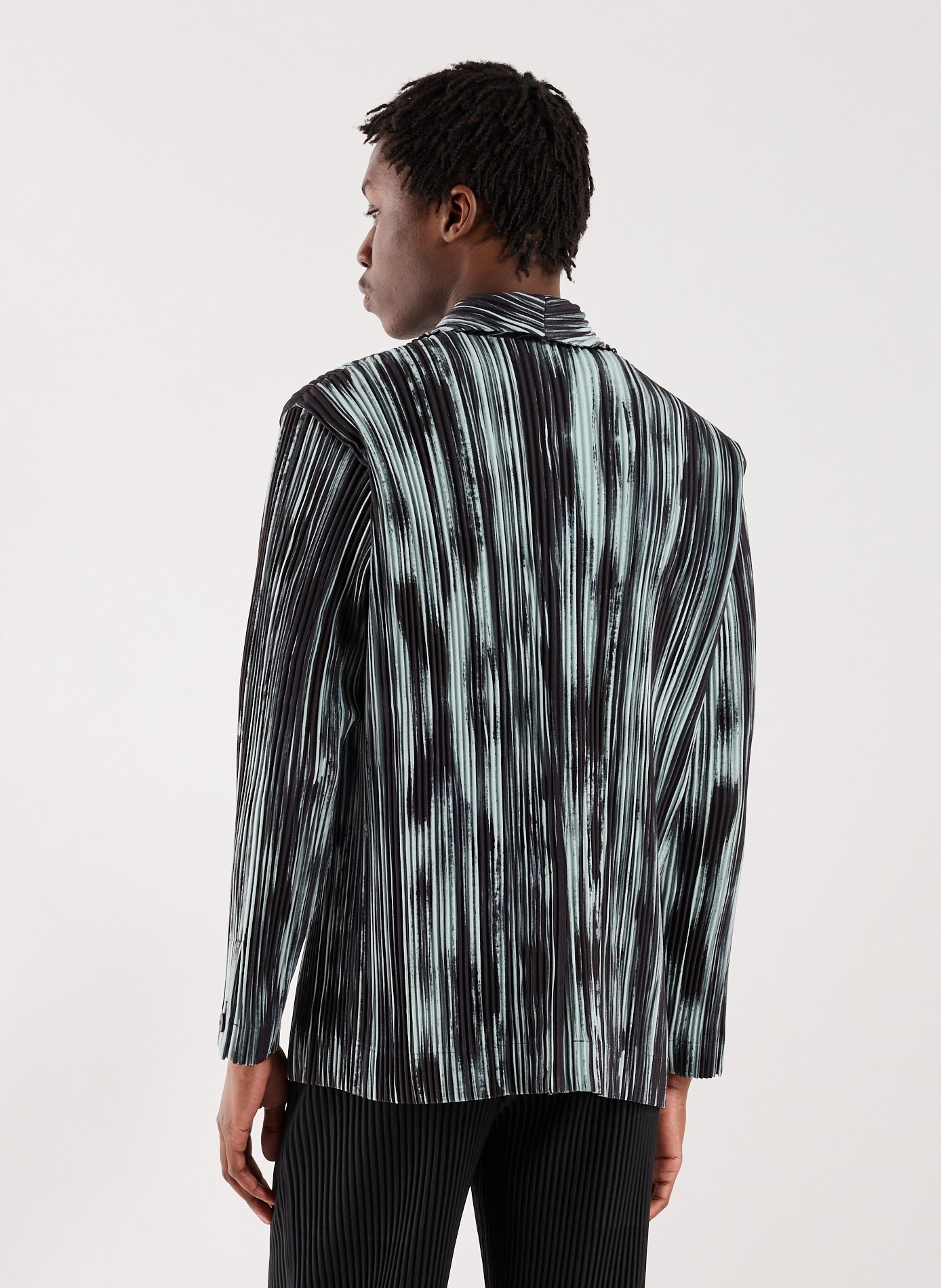 Striped Blazer HOMME PLISSE ISSEY MIYAKE Black