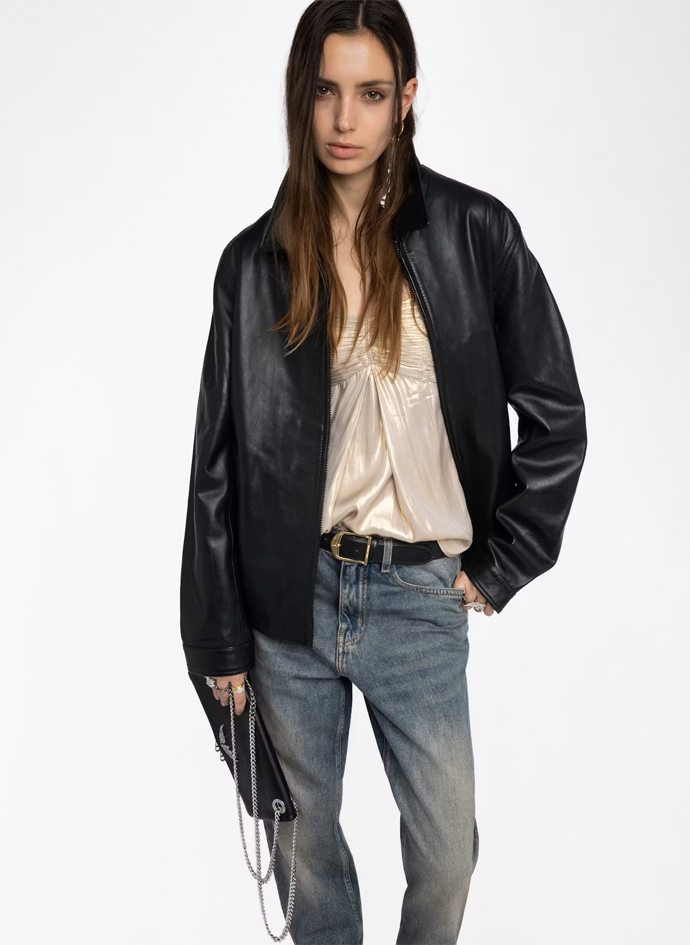 Top droit métallisé cippie ZADIG&VOLTAIRE Jaune