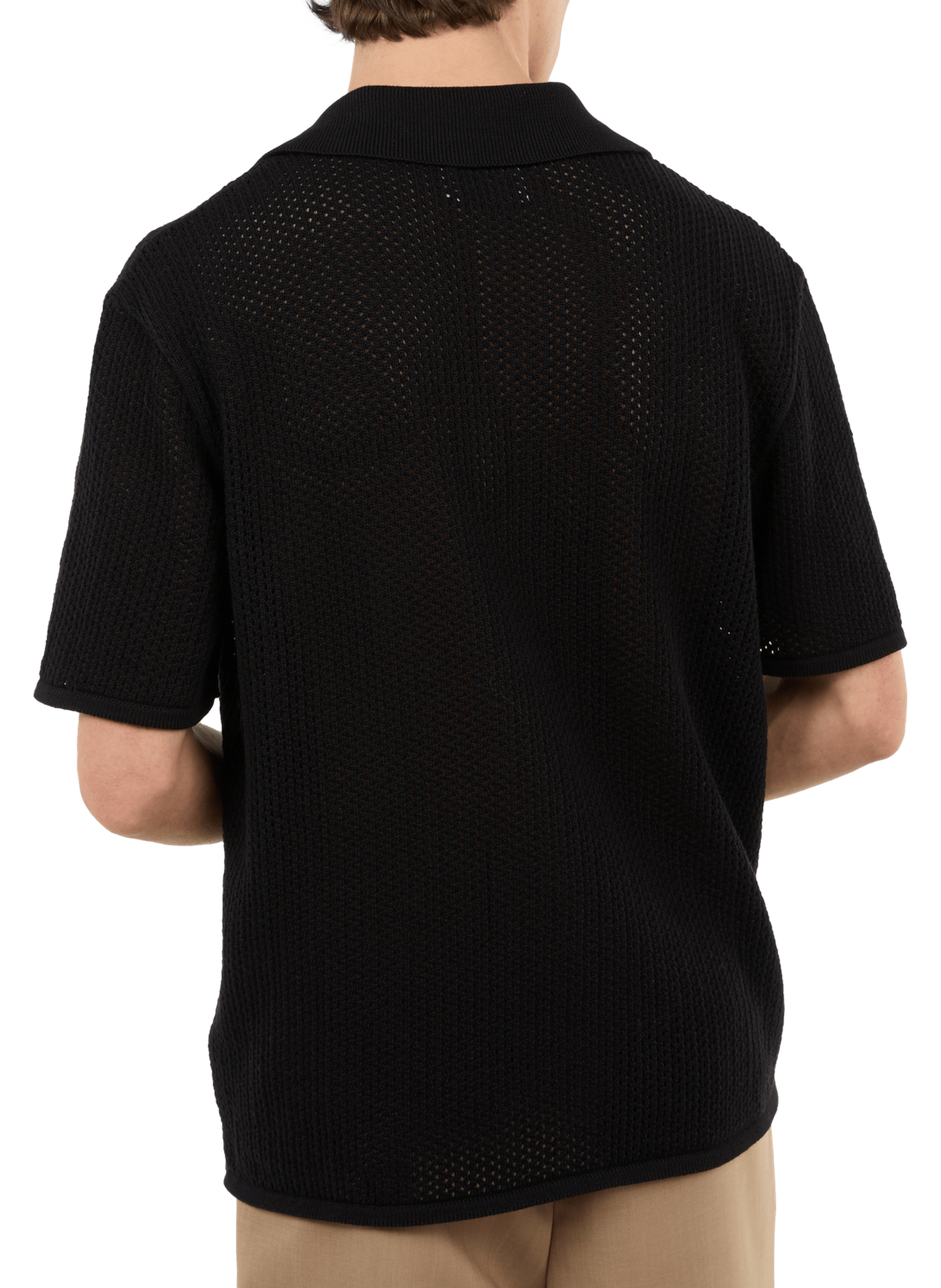 Hesch cotton openwork shirt SAISON 1865 Black