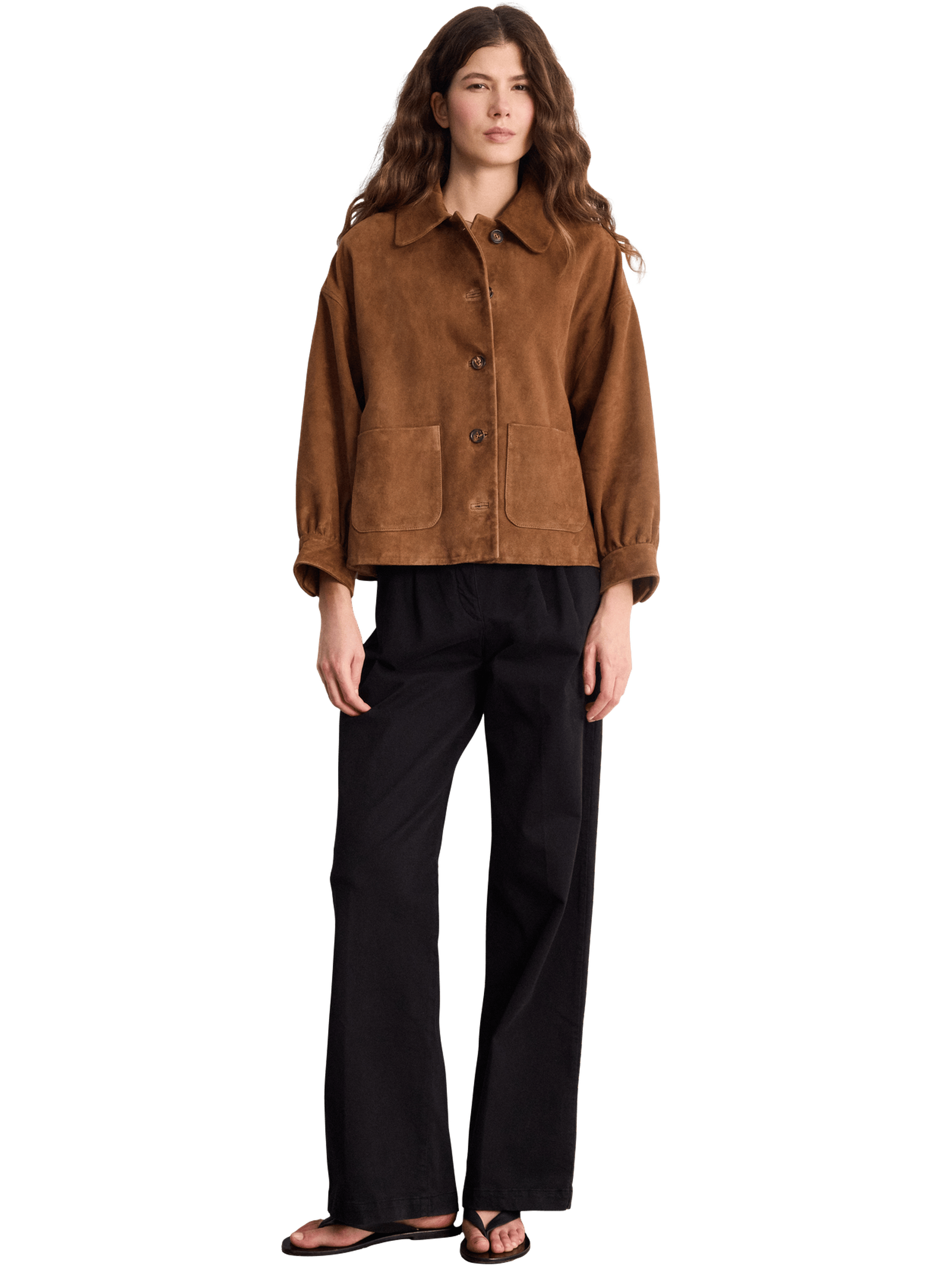 Surchemise en cuir velours - jeanne PABLO Beige