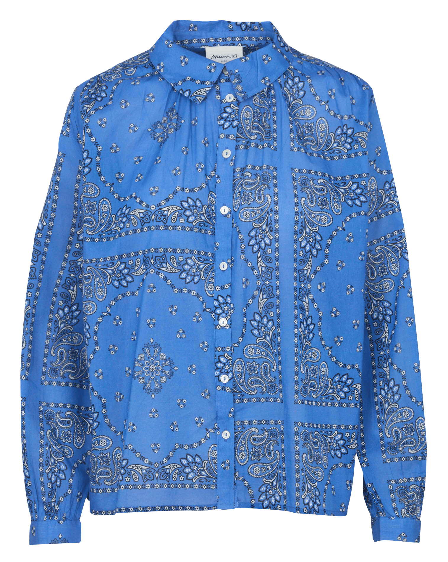 Chemise ample col classique imprimé cachemire en coton daurely MAISON 123 Violet