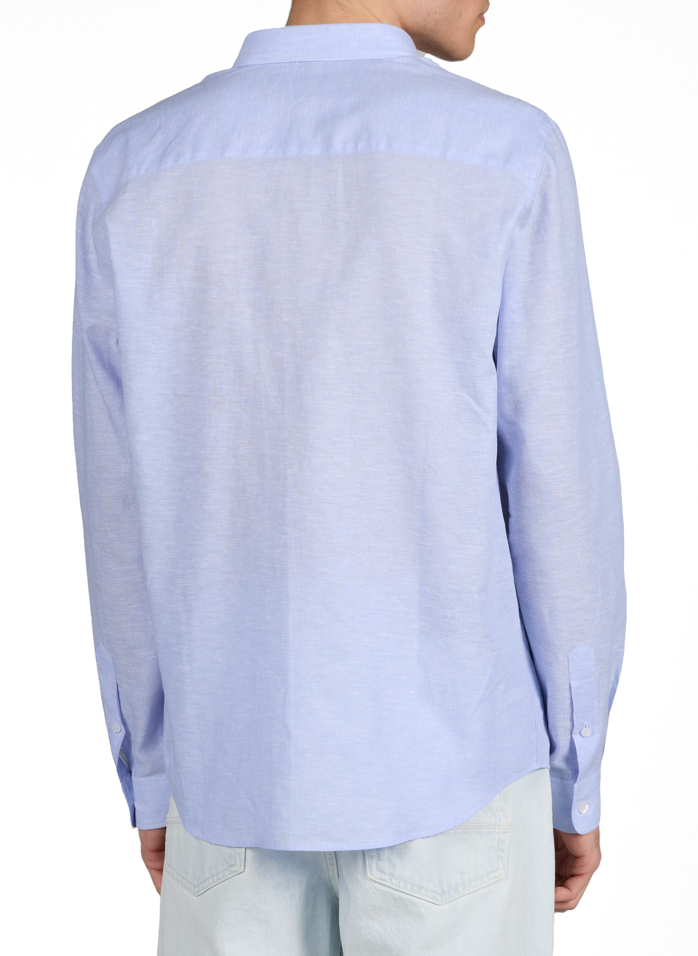 Chemise Carnot en lin et coton MAISON LABICHE Bleu