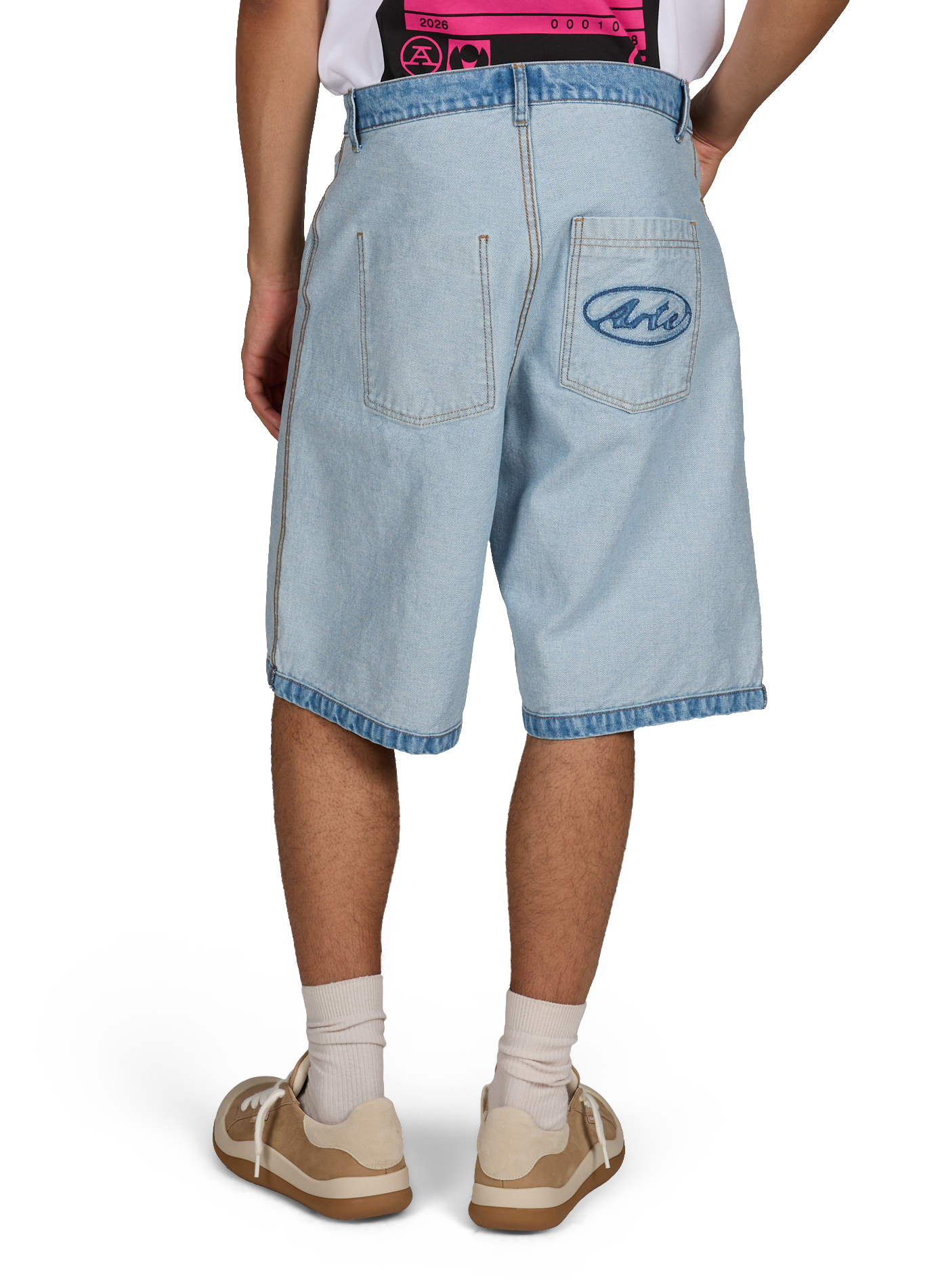 Short denim droit en coton ARTE ANTWERP Bleu