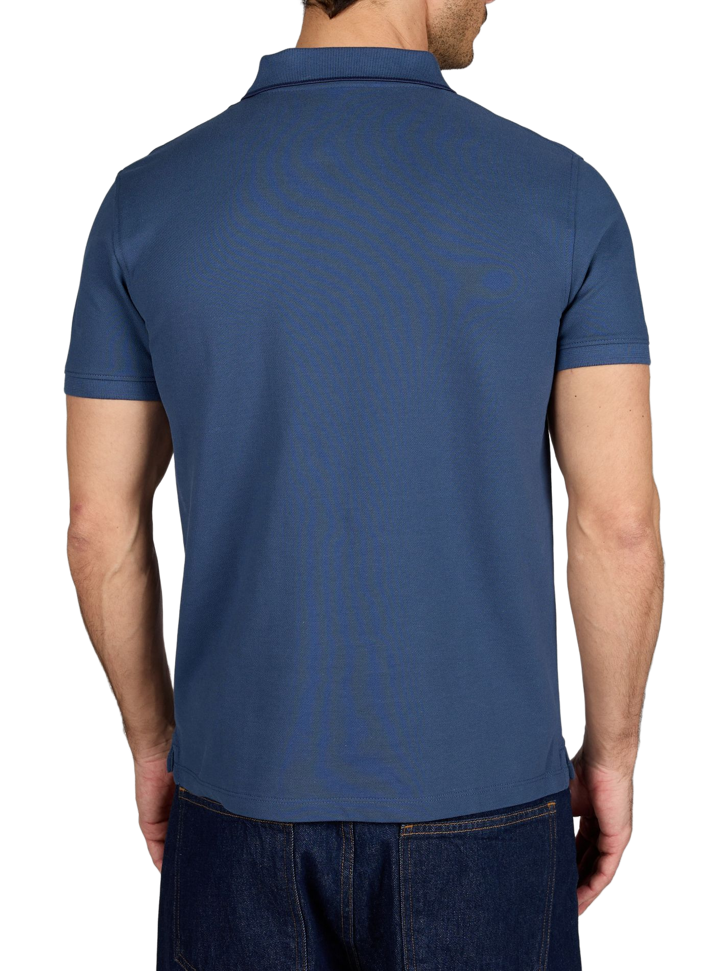 Solid short-sleeve straight fit polo TIMBERLAND Blue