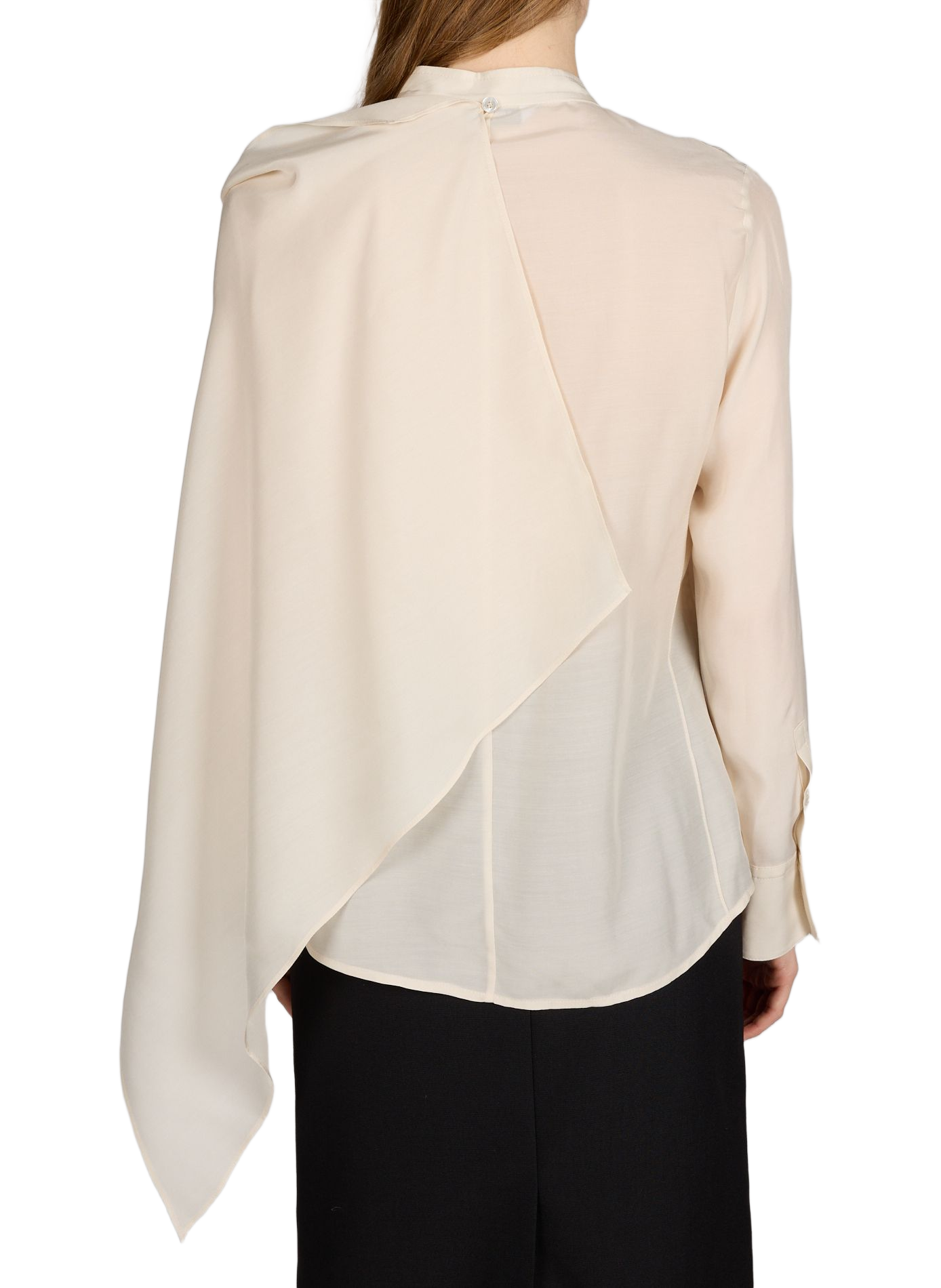 Blouse droite unie avec cape SANDBEIGE Beige