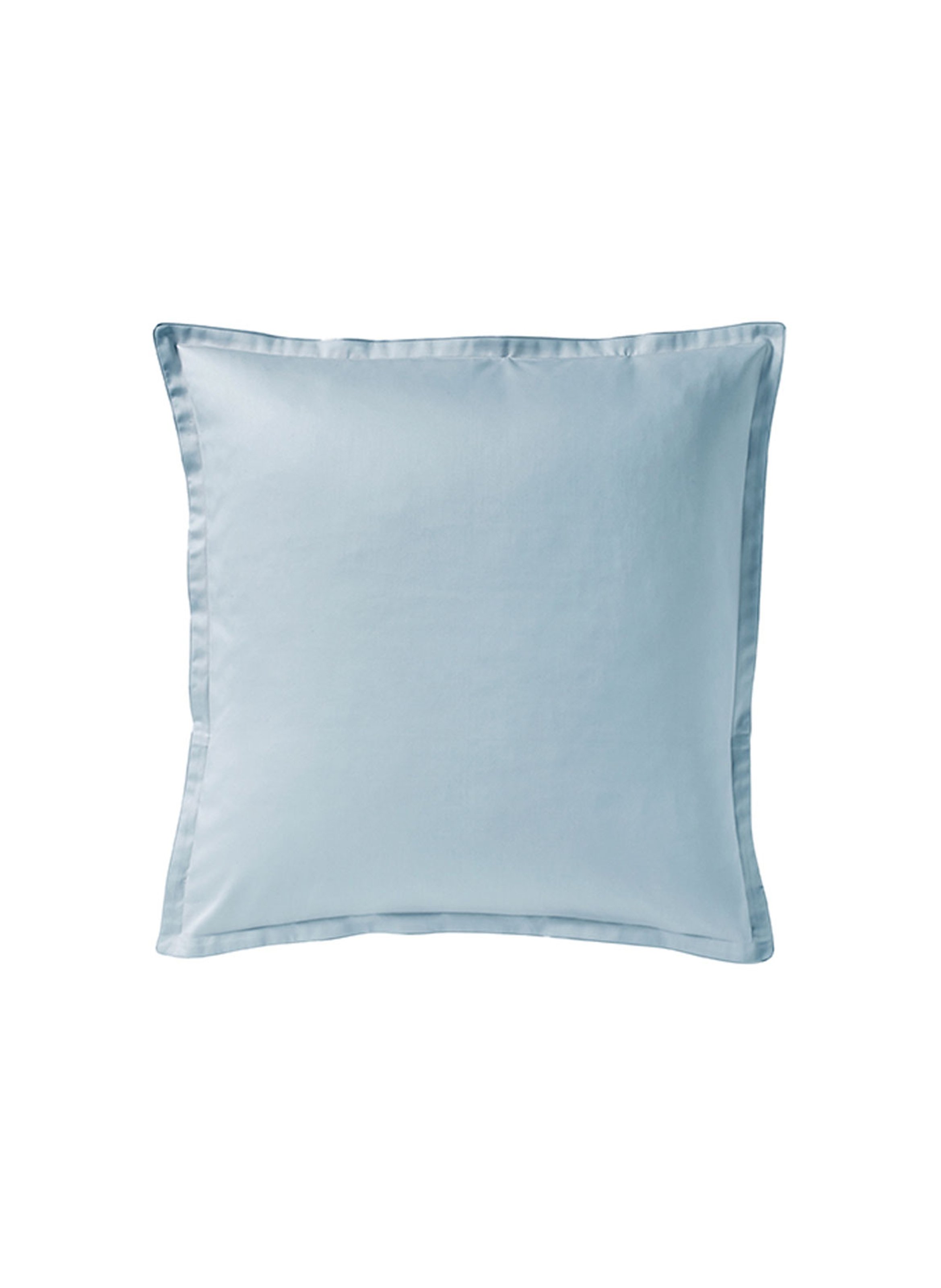 Parure de lit unie en satin de coton bio, taies carrées, teophile ALEXANDRE TURPAULT Bleu