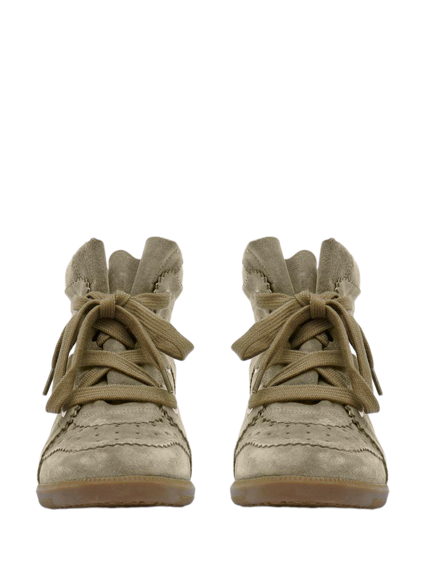 Bobby leather wedge sneakers ISABEL MARANT Brown