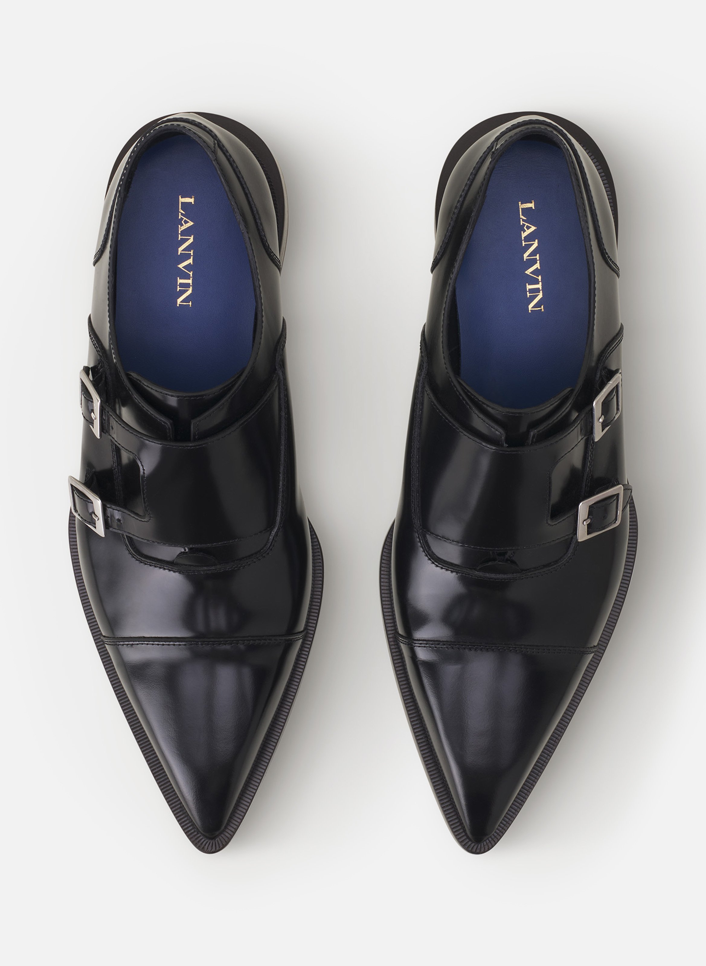 Monk en cuir brillant LANVIN Noir