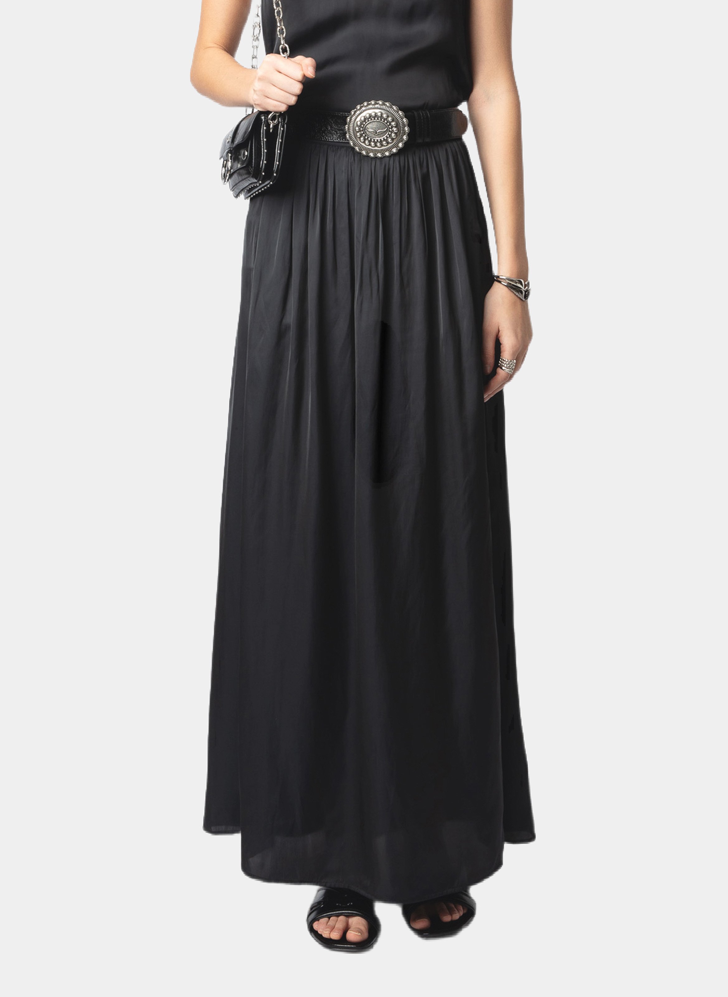 Jupe longue satinée jady ZADIG&VOLTAIRE Noir