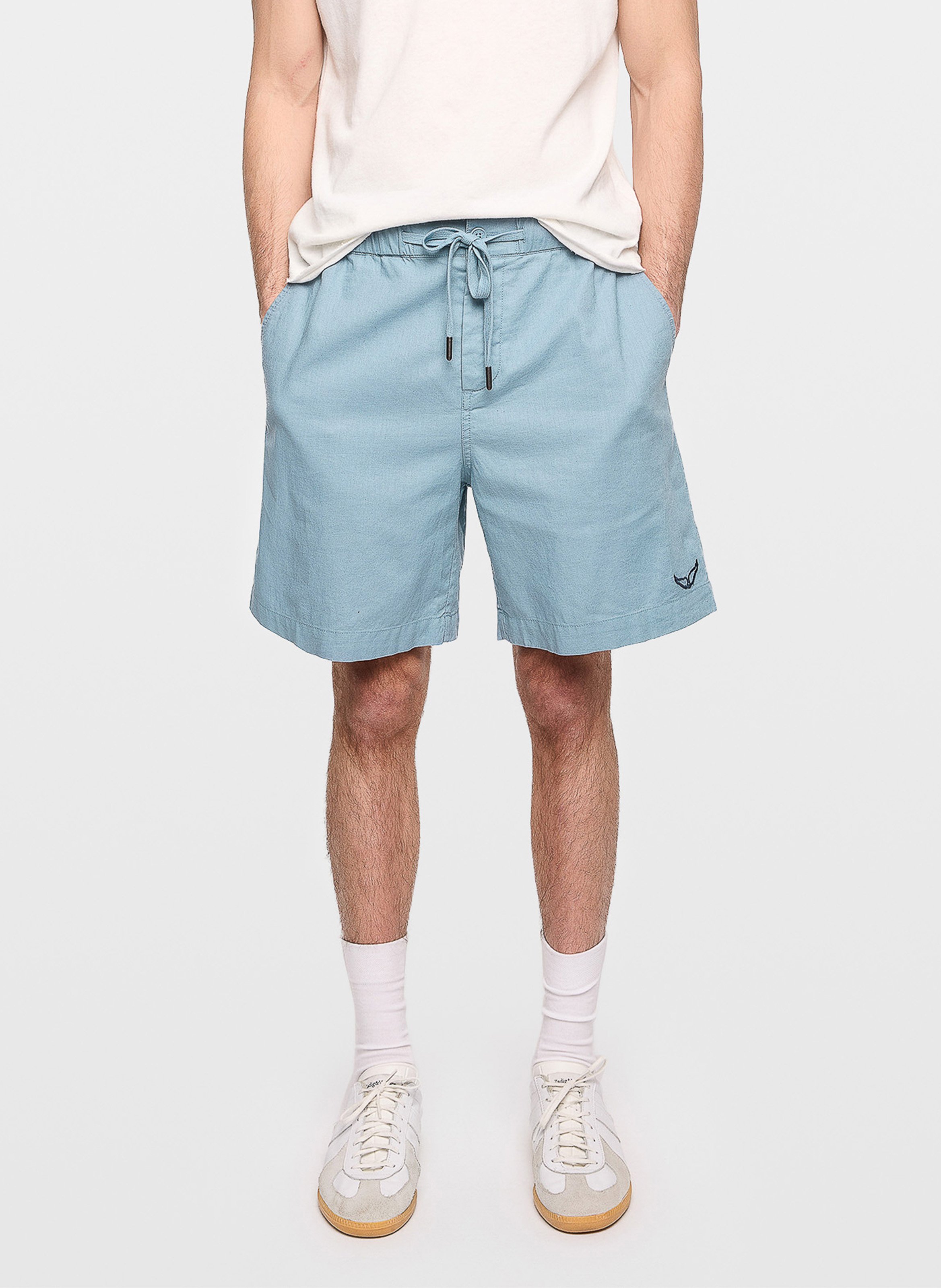 Bermuda large en lin et coton pany ZADIG&VOLTAIRE Bleu