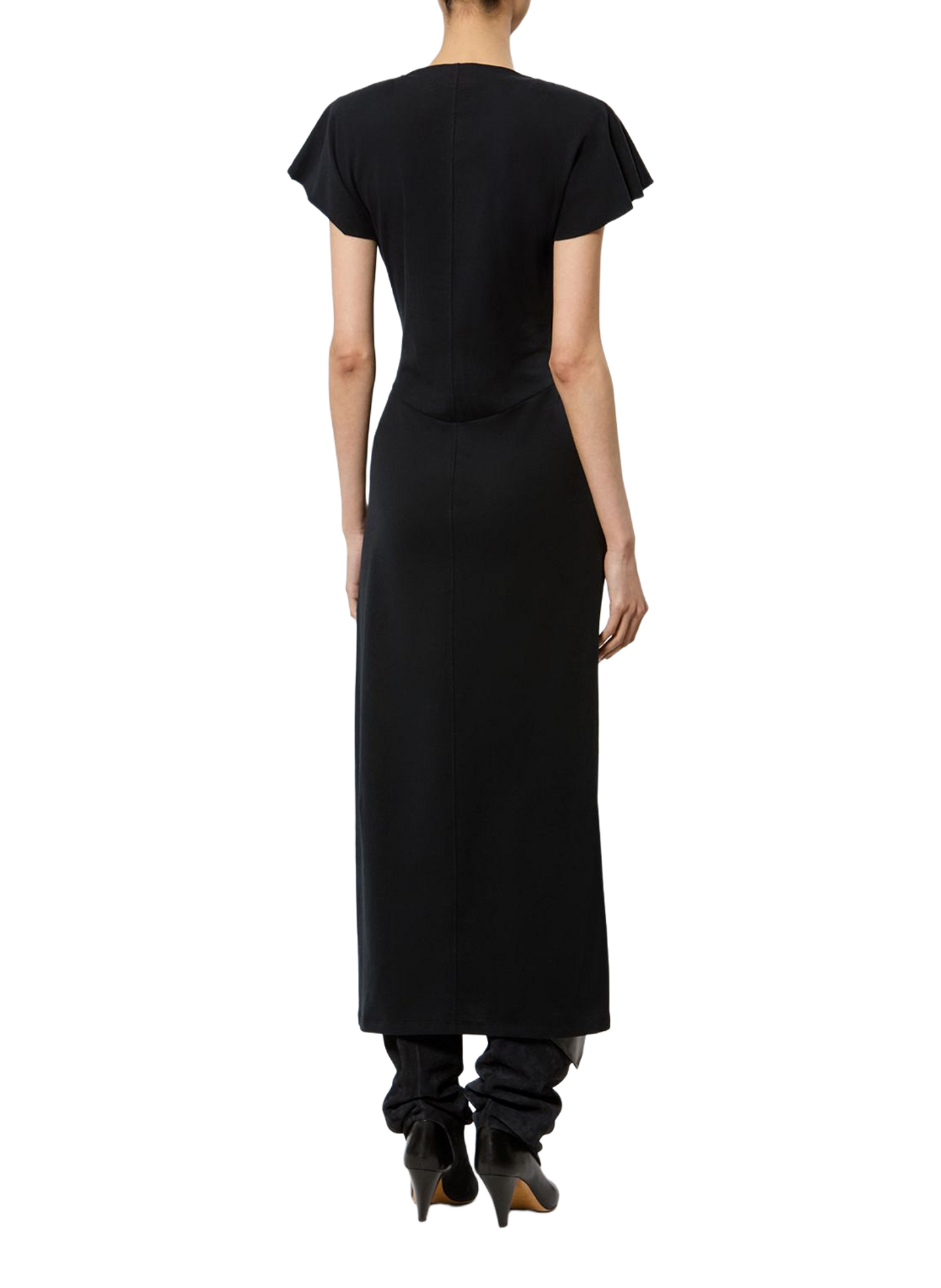 Langes Wickelkleid Nadra aus Baumwolle ISABEL MARANT Schwarz