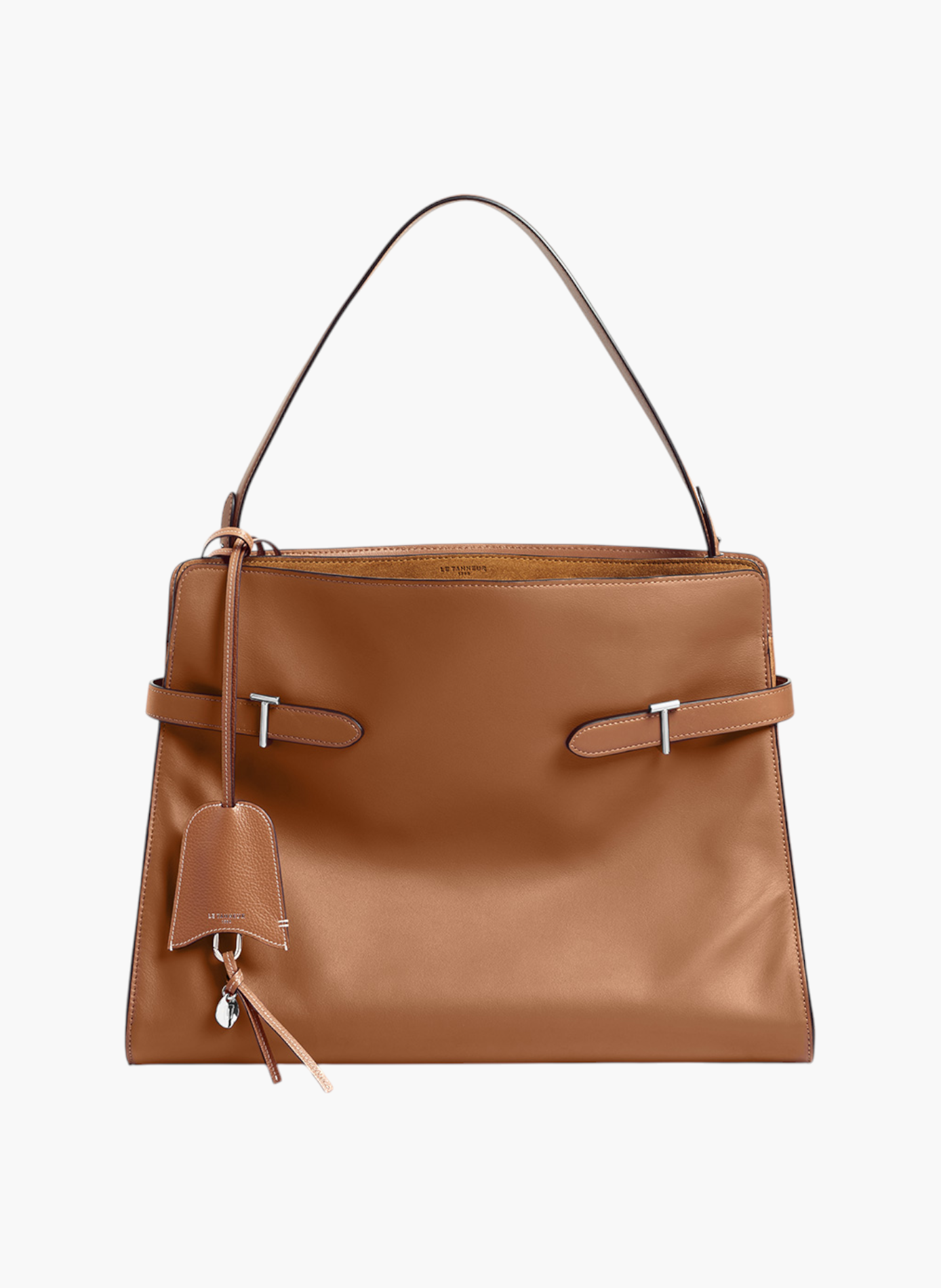 Etui clés charms en cuir grainé LE TANNEUR Marron