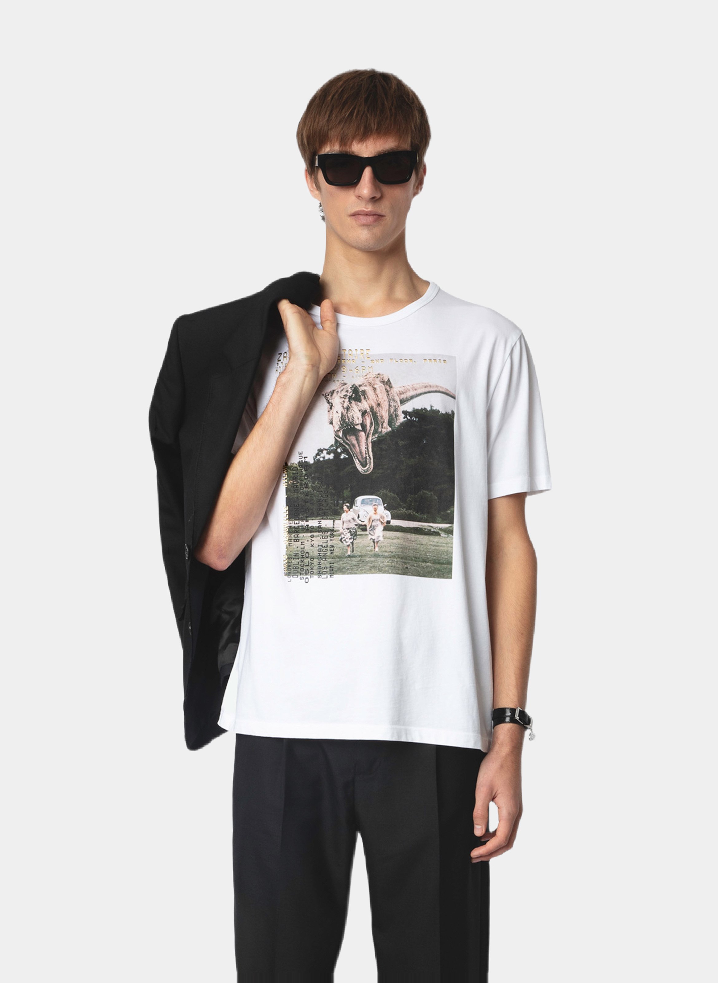 T-shirt van biologisch katoen met recht model en zeefdruk van Ted. ZADIG&VOLTAIRE Wit