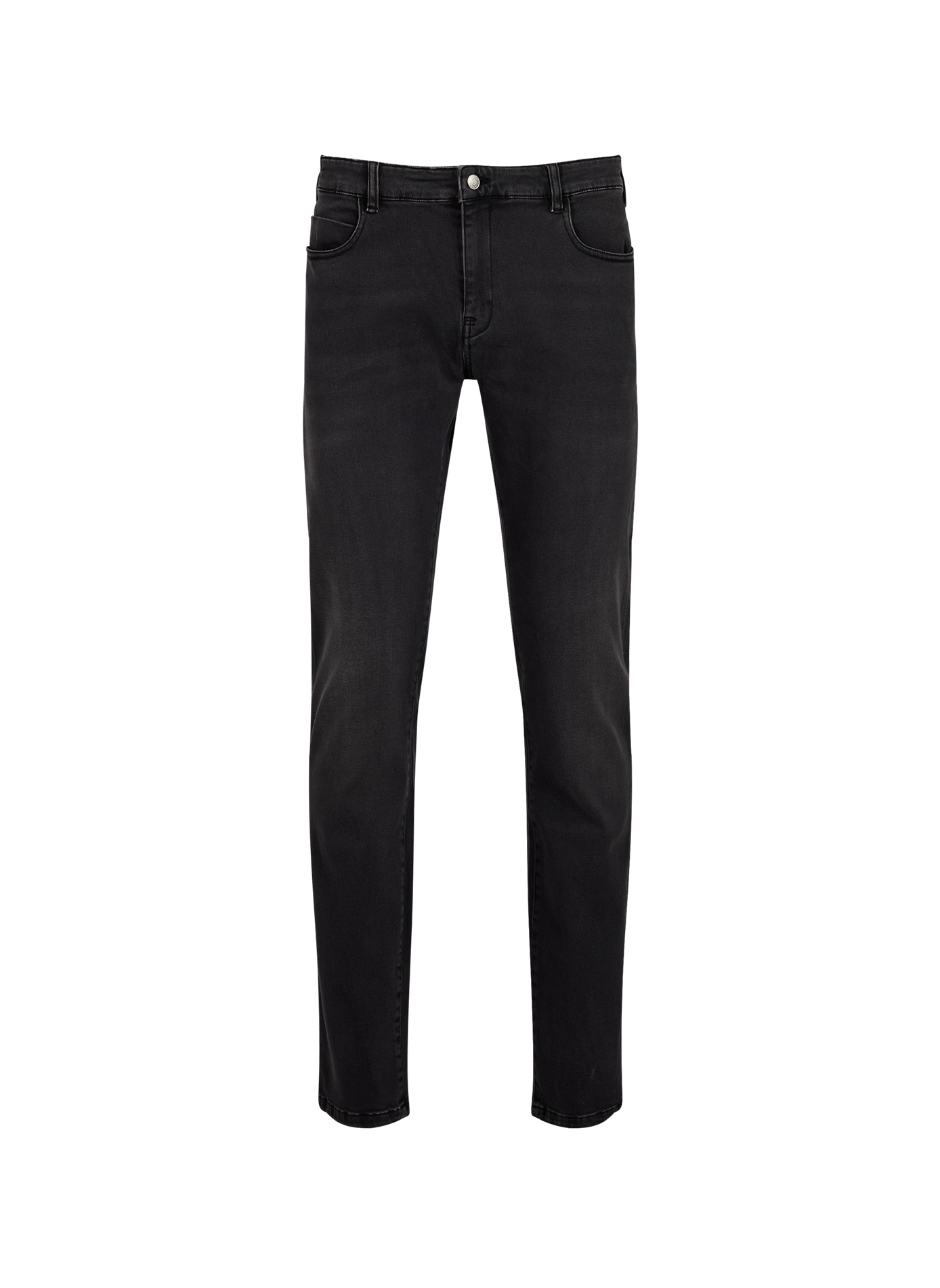 Solid cotton blend denim jeans NOTIFY Grey