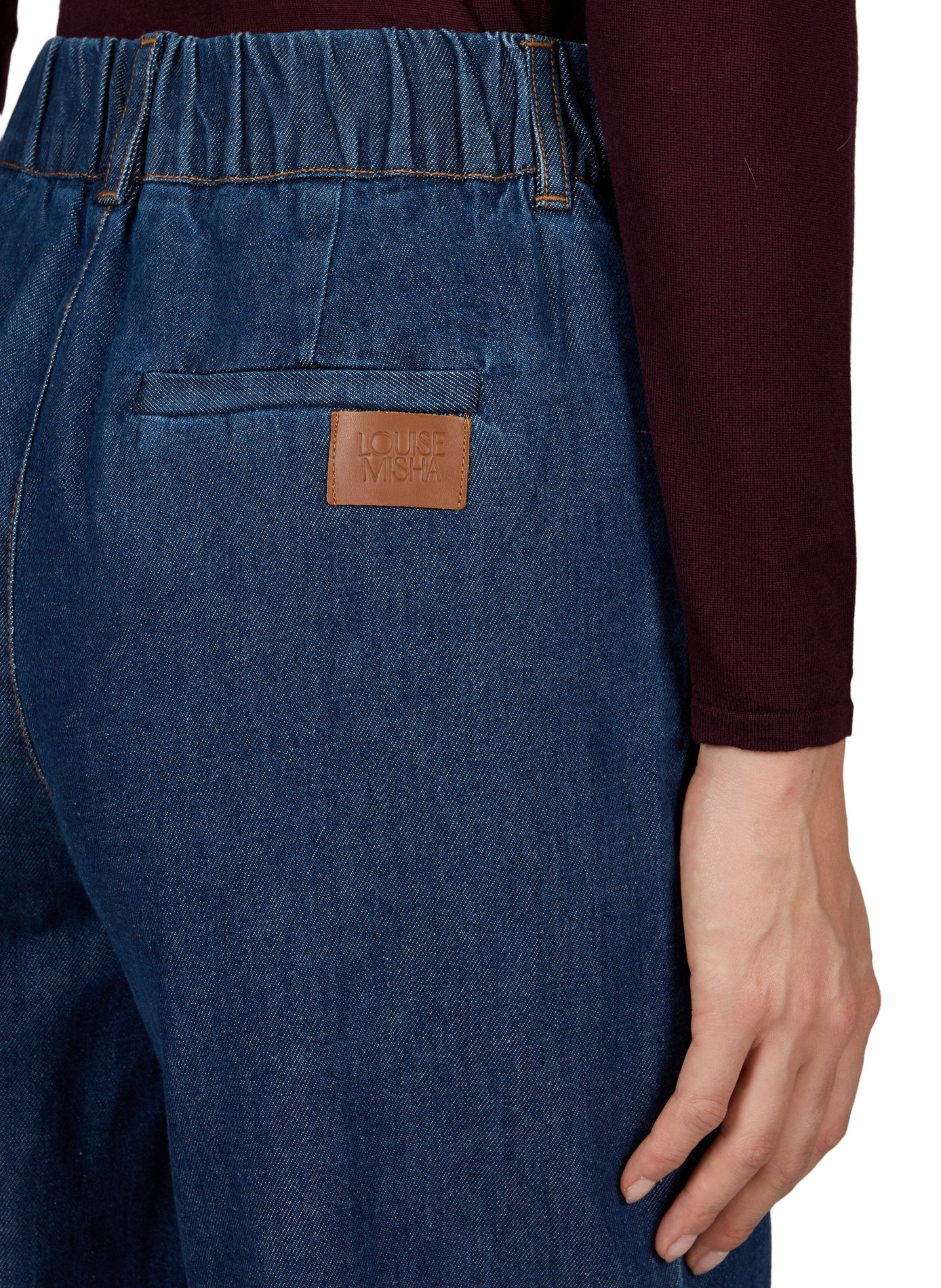 Wide Elasticated Denim Pants LOUISE MISHA Blue