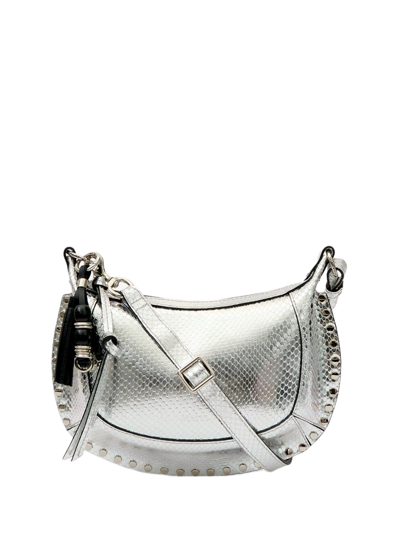 Sac Oskan Moon en cuir métallisé ISABEL MARANT Zilver