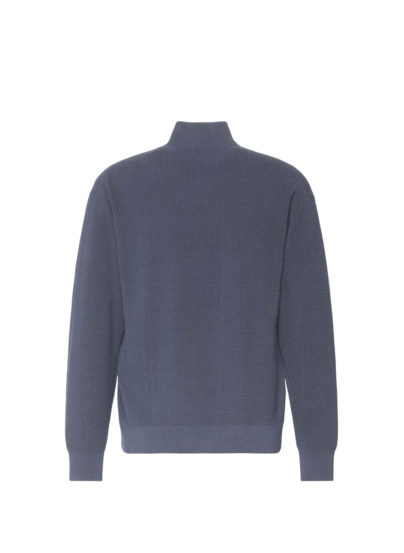 Gerader Pullover mit Stehkragen und Reißverschluss aus Baumwolle CALVIN KLEIN Blau