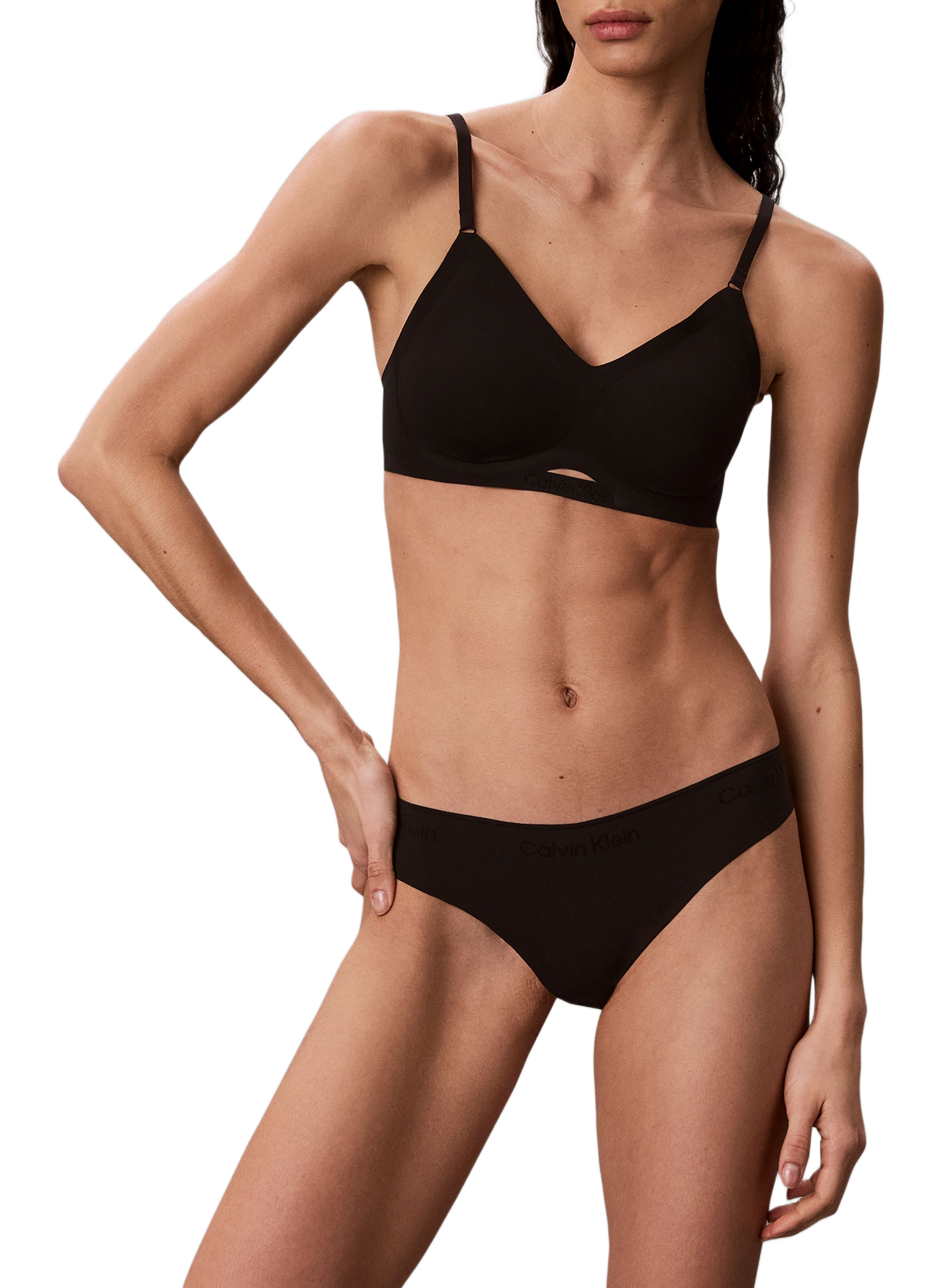 Plain strap bra CALVIN KLEIN Black