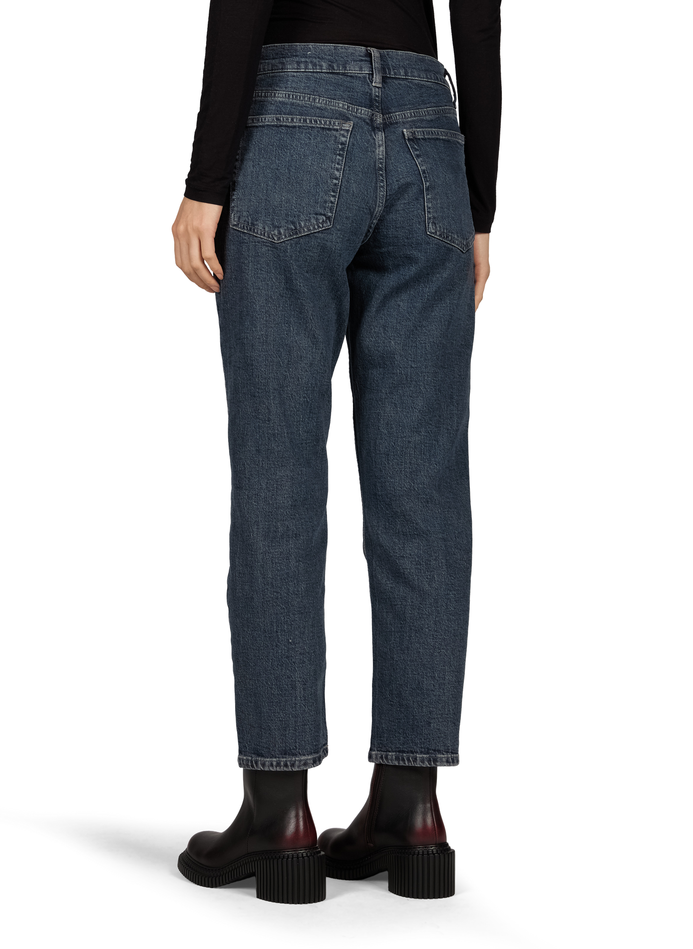 Jean droit Tskarla en coton mélangé TOPSHOP Bleu