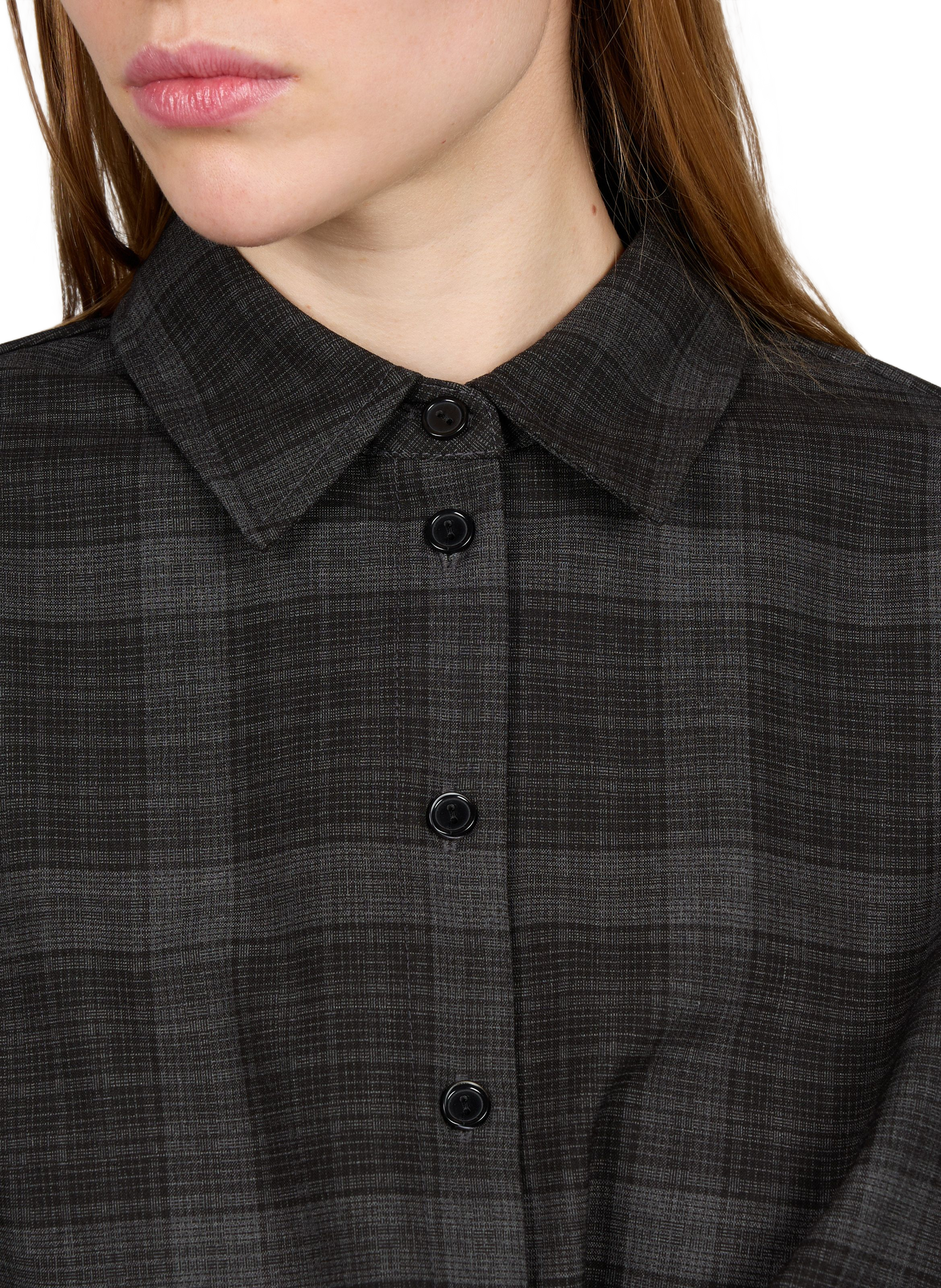 Oversized checked shirt OBJECT Black
