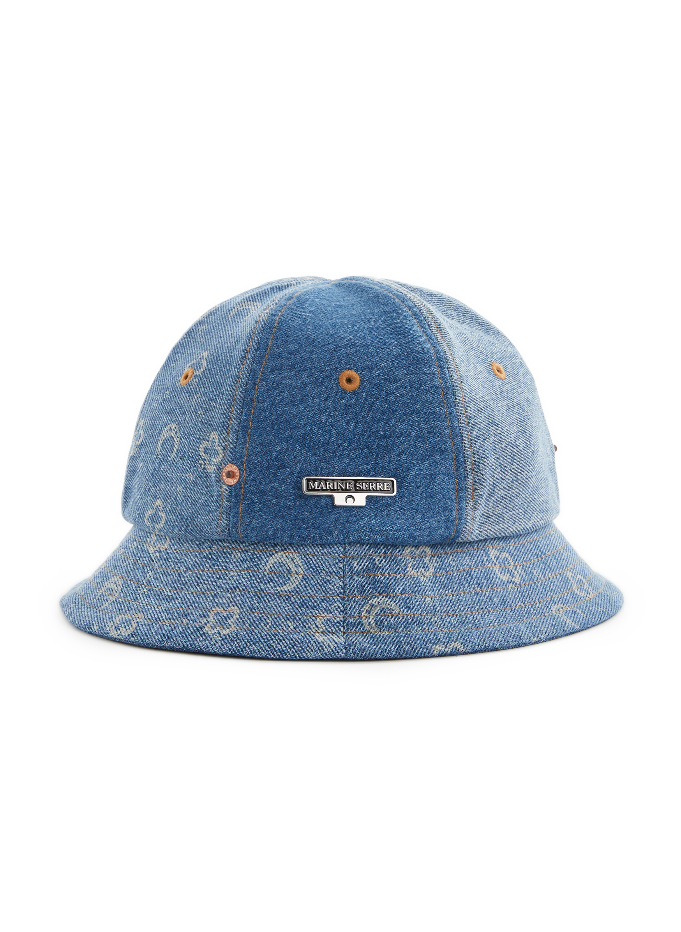 MARINE SERRE Denim bucket hat Blue