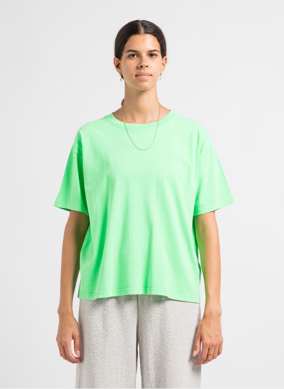 Tee-shirt ample col rond en coton fizvalley Vert by AMERICAN VINTAGE AMERICAN VINTAGE Tee-shirt ample col rond en coton fizvalley Vert