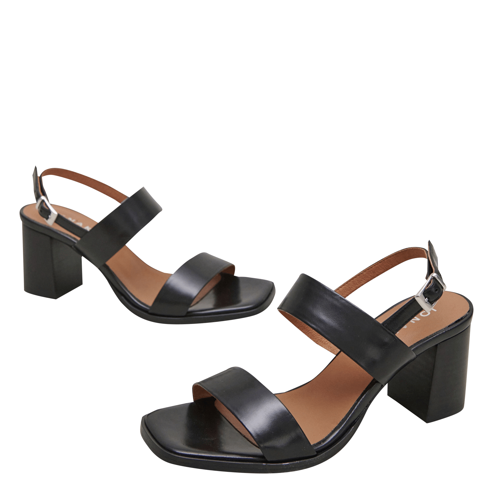 Sandales à talon en cuir valmont JONAK Noir