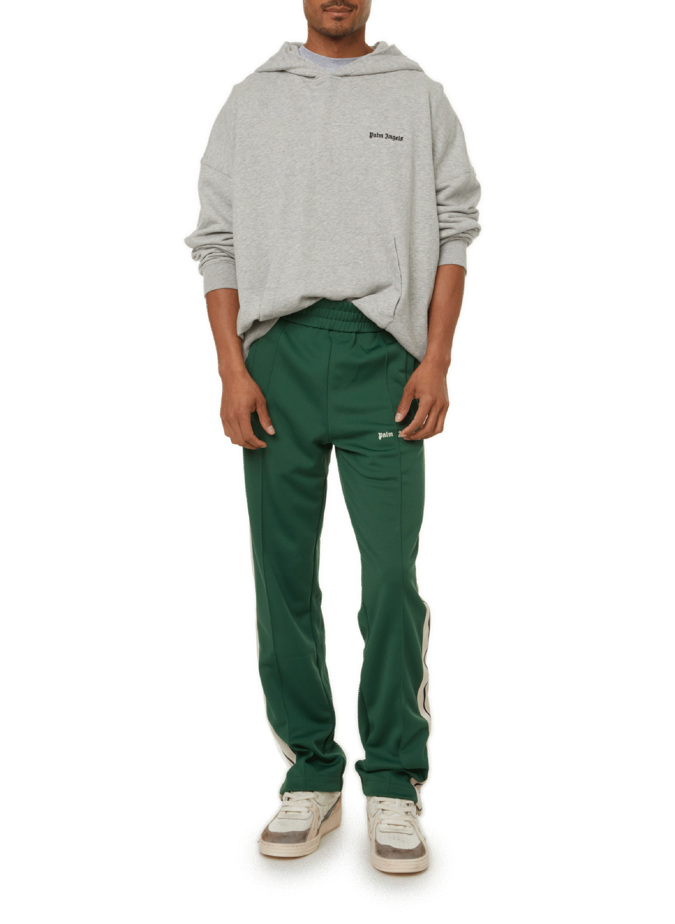 Cotton hoodie PALM ANGELS Grey