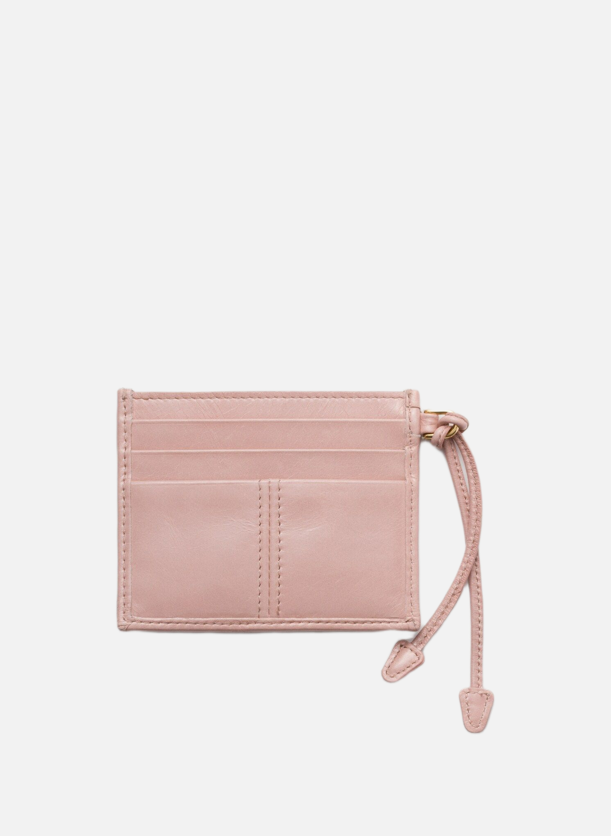 Porte-cartes en cuir PRADA Rose