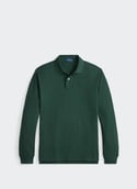 Long-sleeved cotton polo shirt  Scotch pine heather c4939
