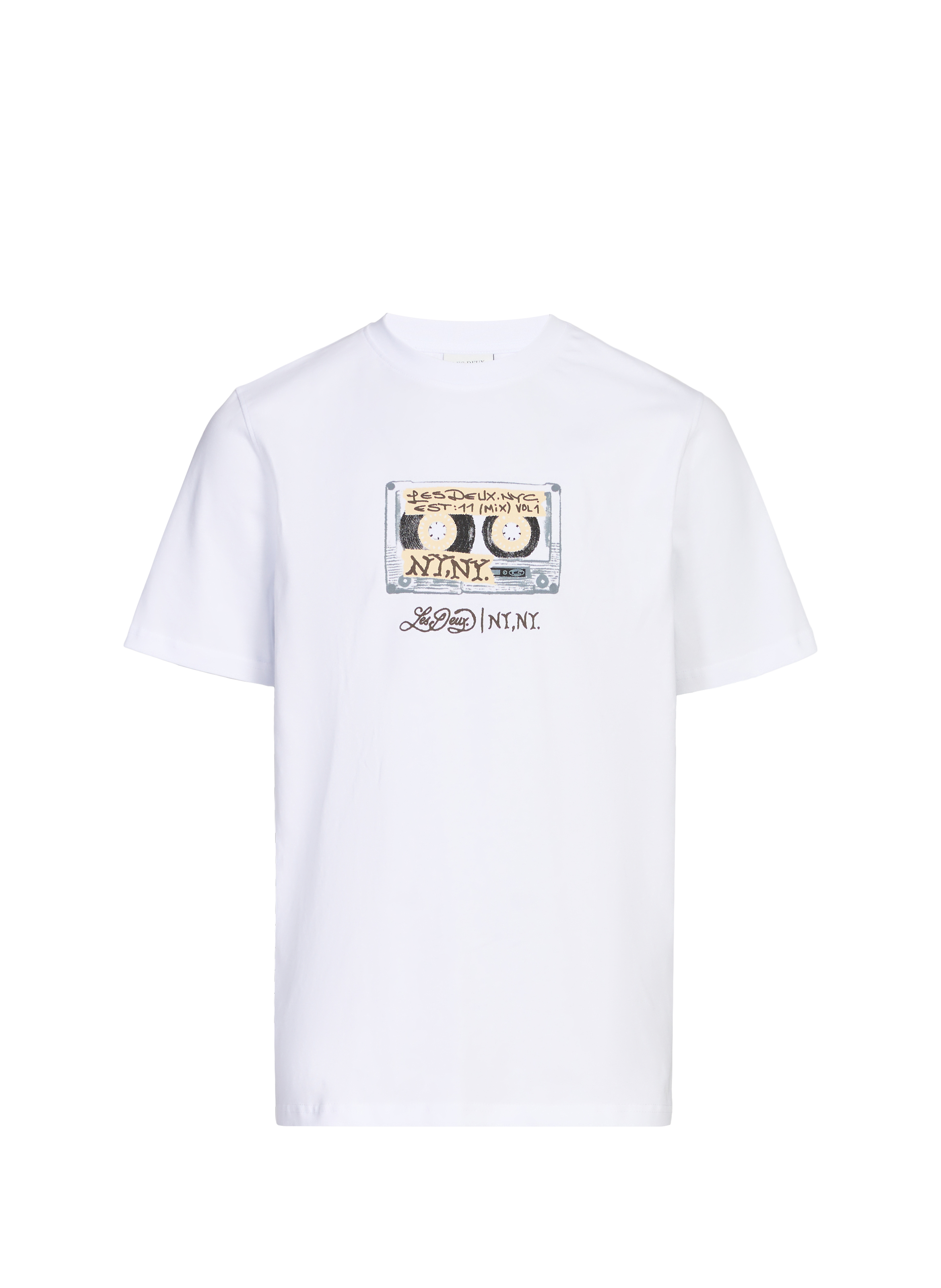 T-shirt imprimé en coton LES DEUX Blanc