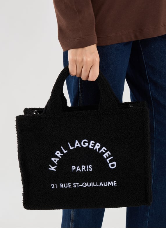 Sac à main brodé | Noir by KARL LAGERFELD Sac à main brodé Noir