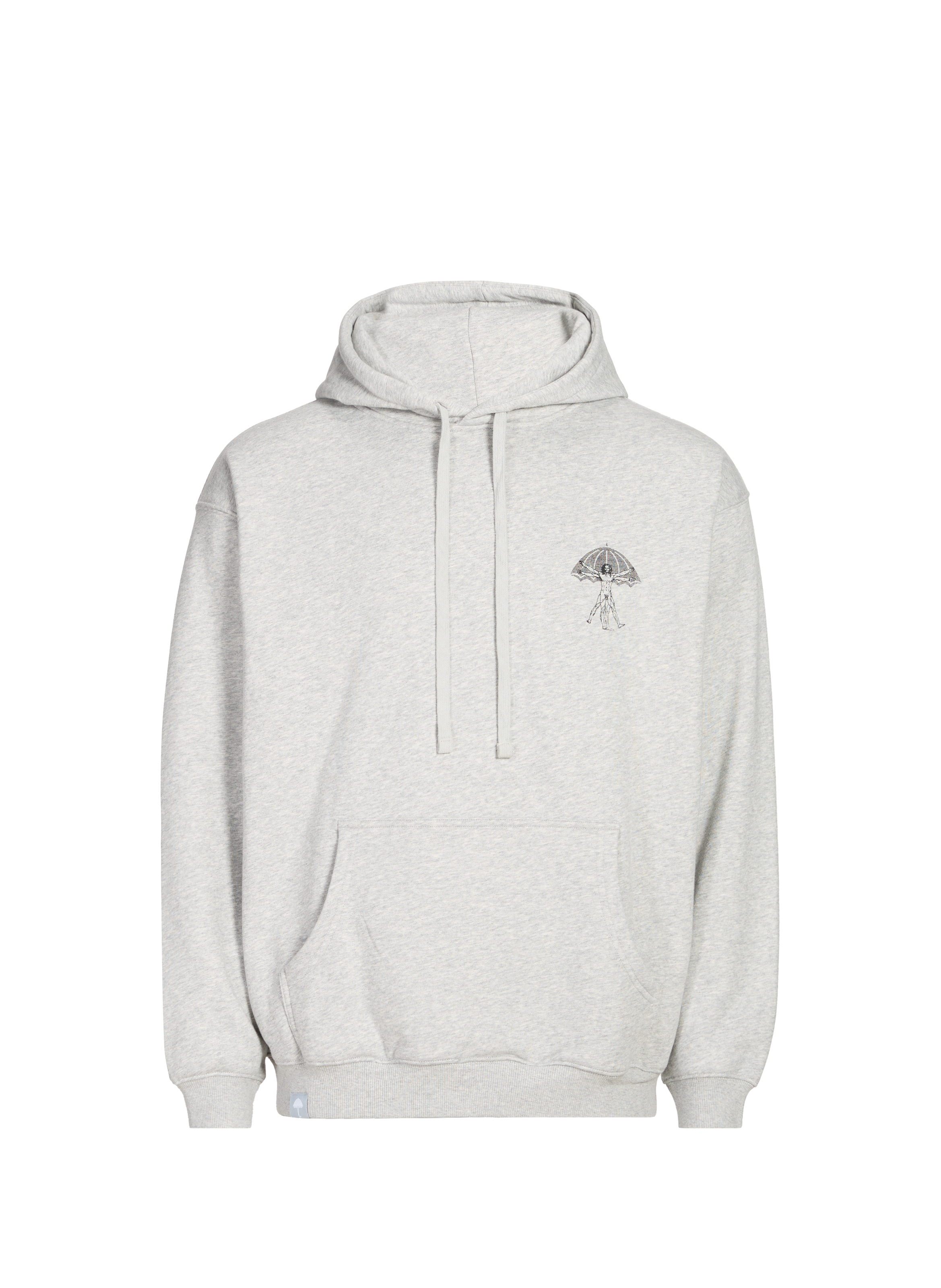 Oversized hooded sweatshirt in mixed cotton HELAS CAPS Grey
