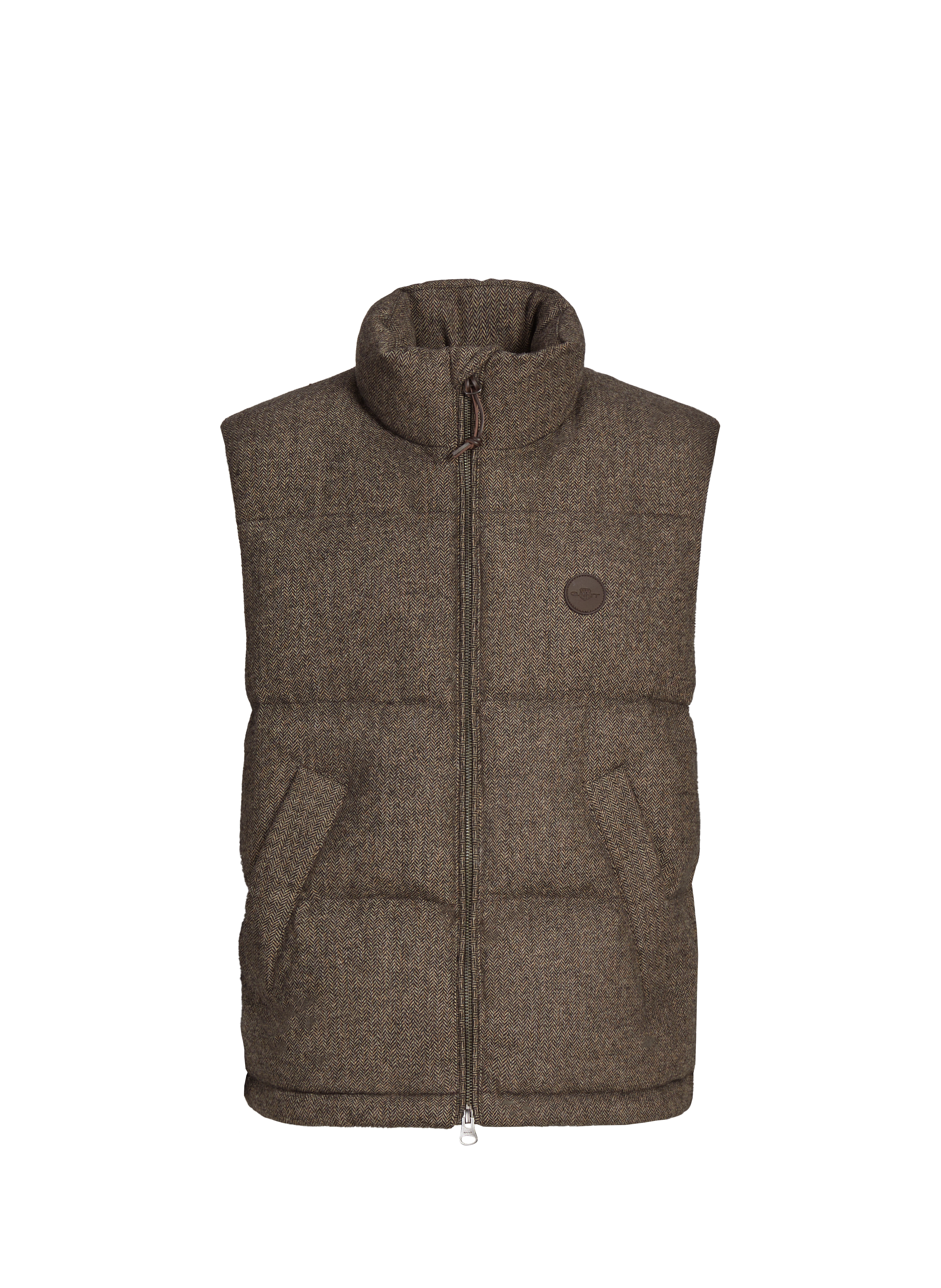 Sleeveless wool blend puffer jacket GANT Beige