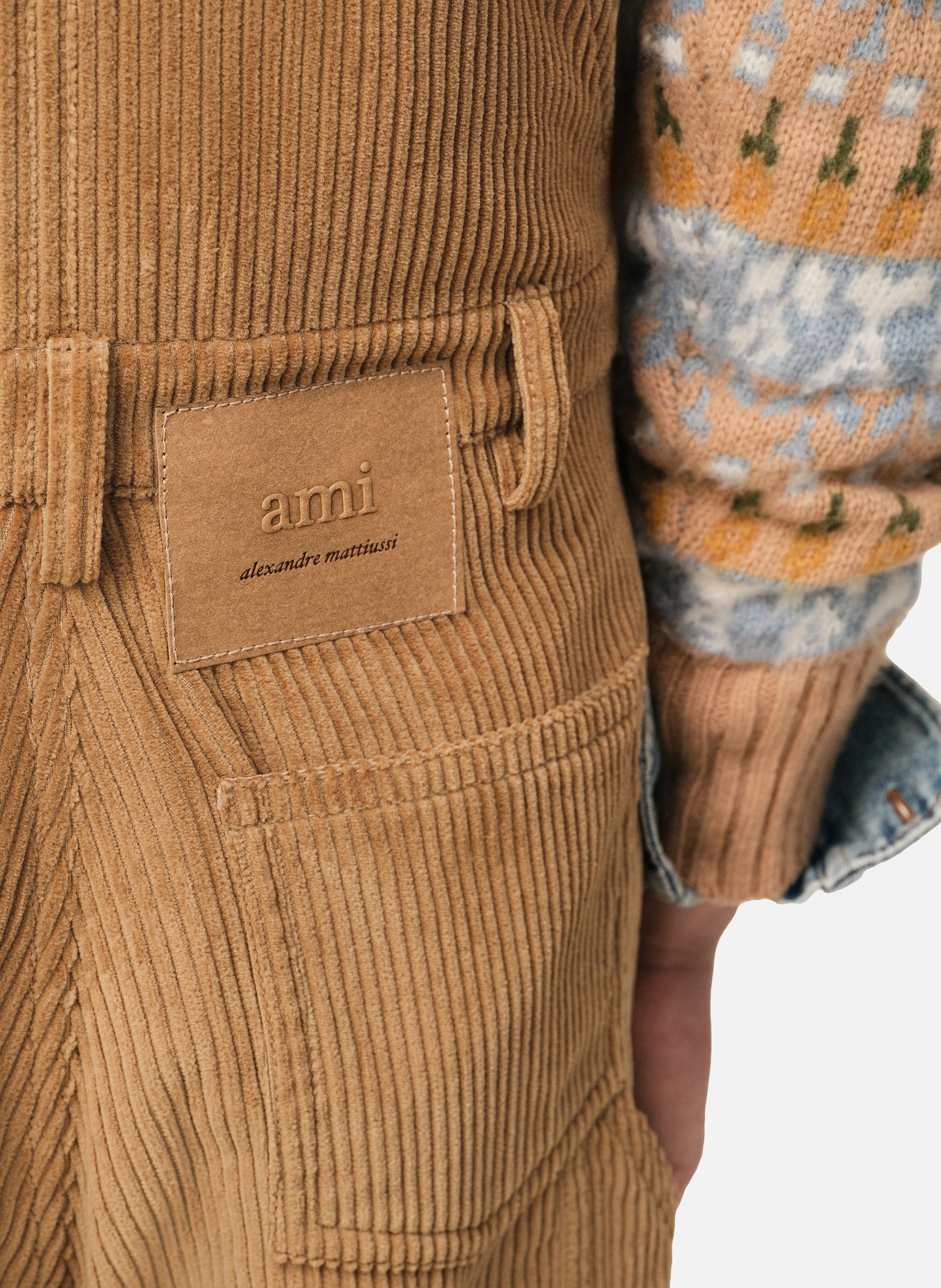 Salopette worker en coton AMI PARIS Marron