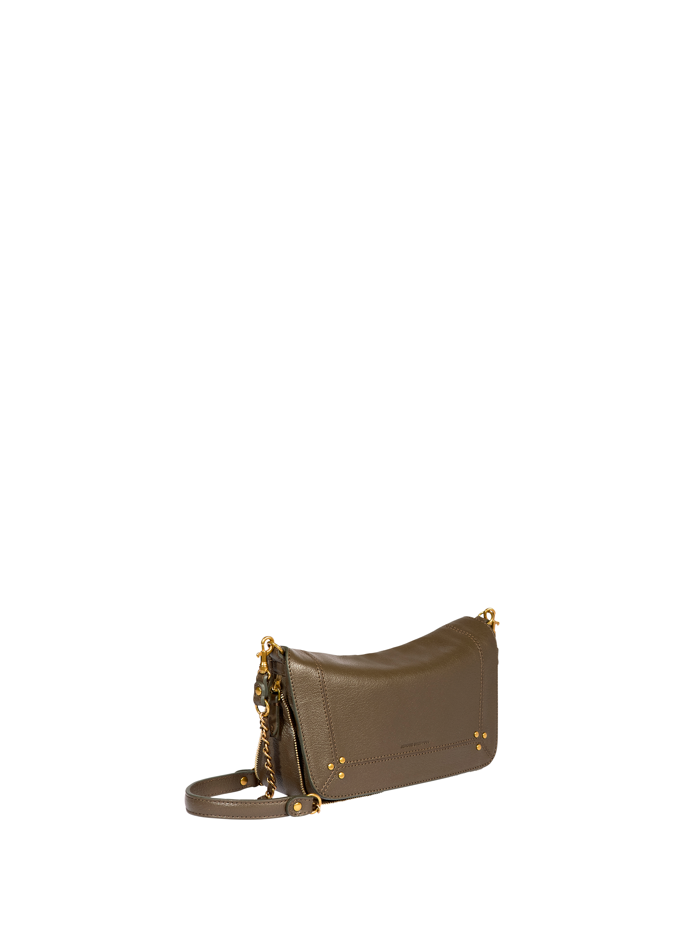 Sac bandoulière Bobi S en cuir de chèvre JÉRÔME DREYFUSS Kaki