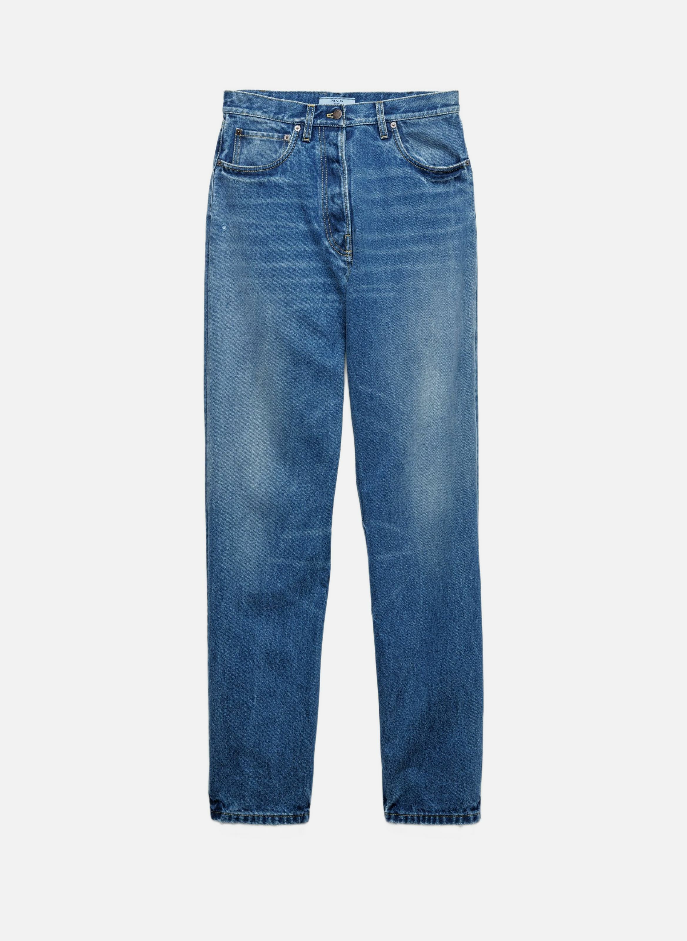 Jean large en denim PRADA Bleu