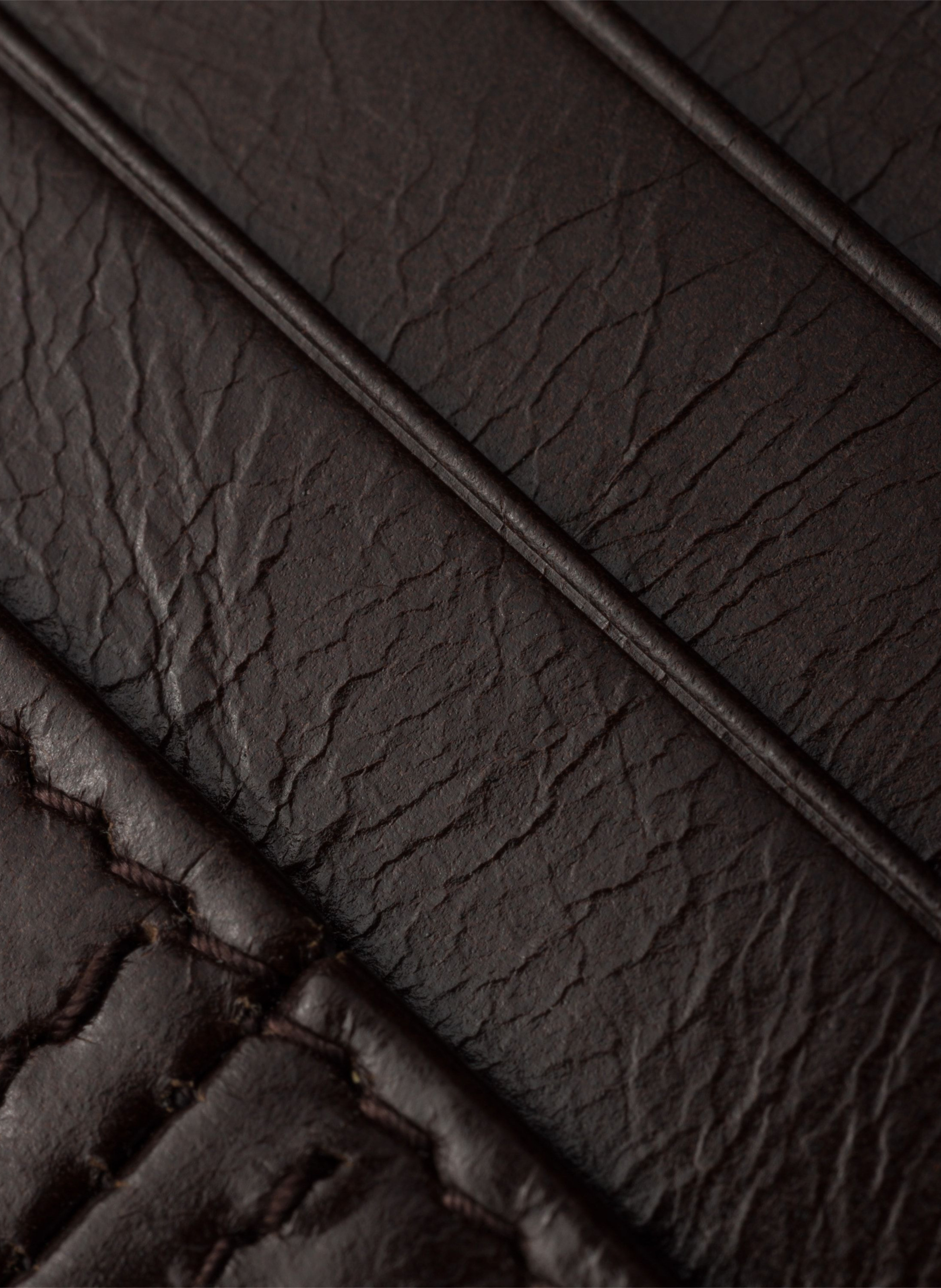 Porte-cartes en cuir PRADA Marron