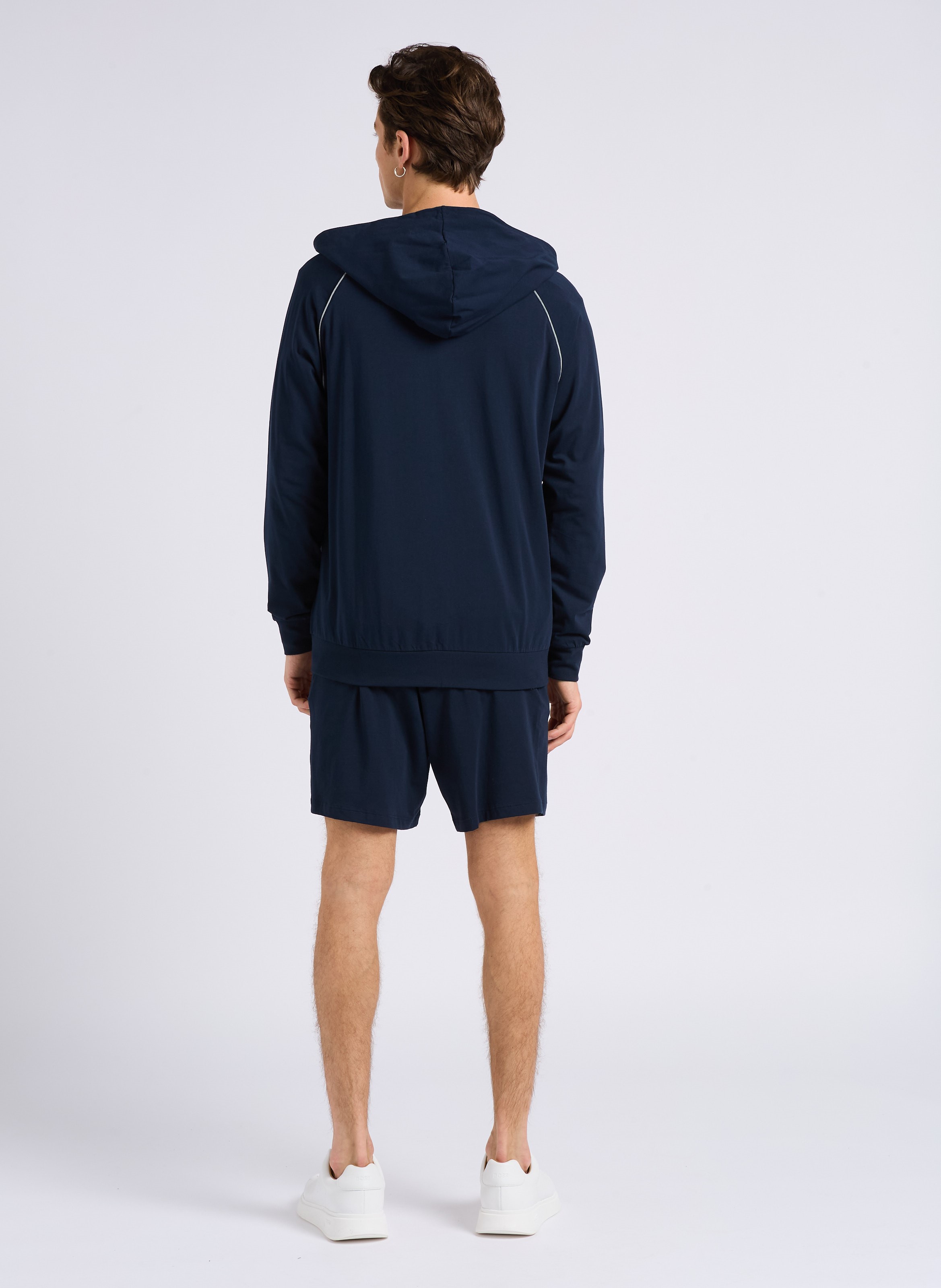Sweat à capuche zippé Bleu