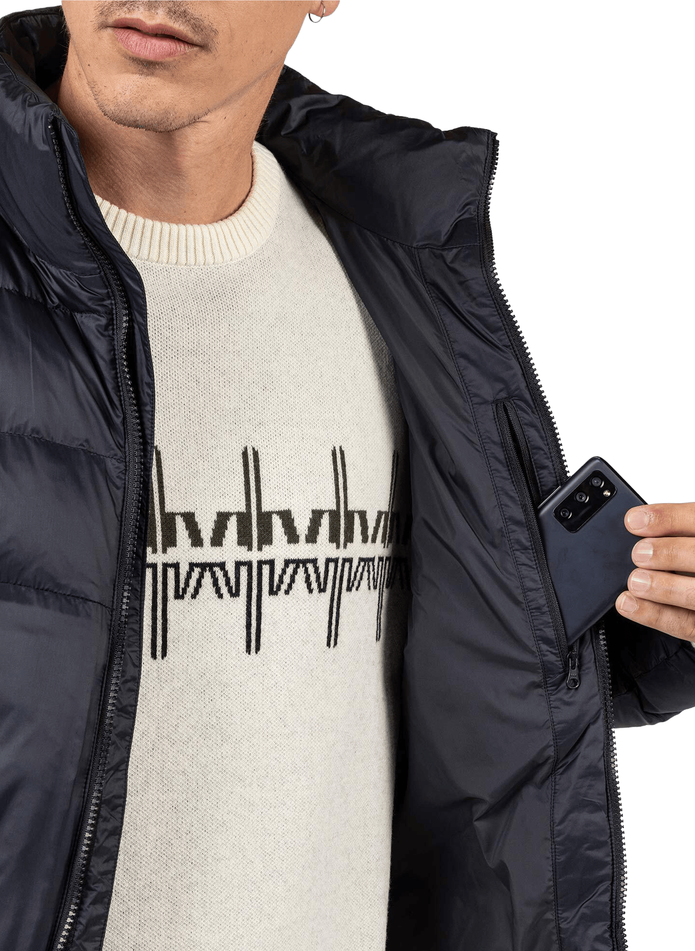 Veste matelassée à col montant ROSSIGNOL Noir