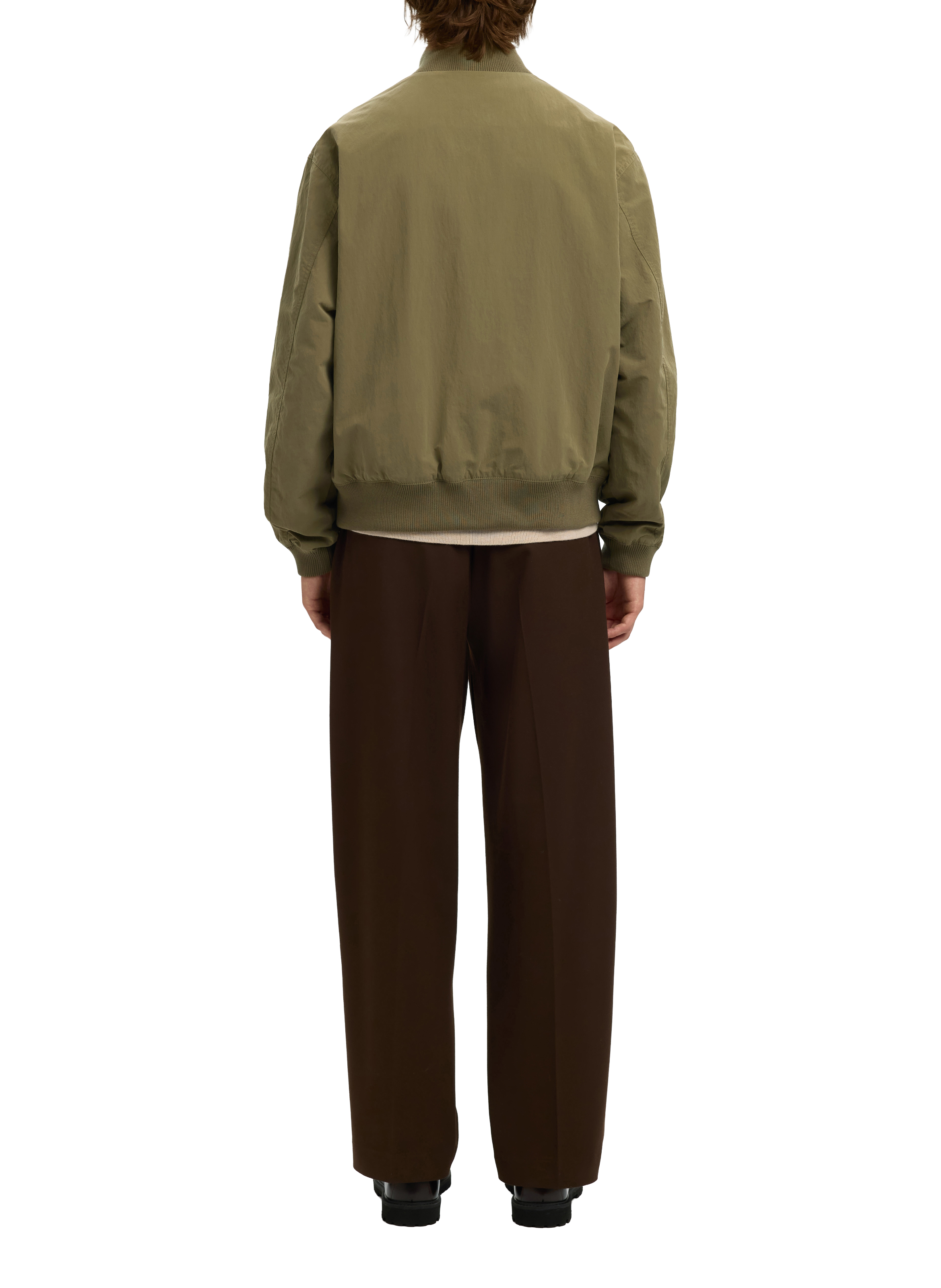 Solid high-neck jacket SELECTED Green