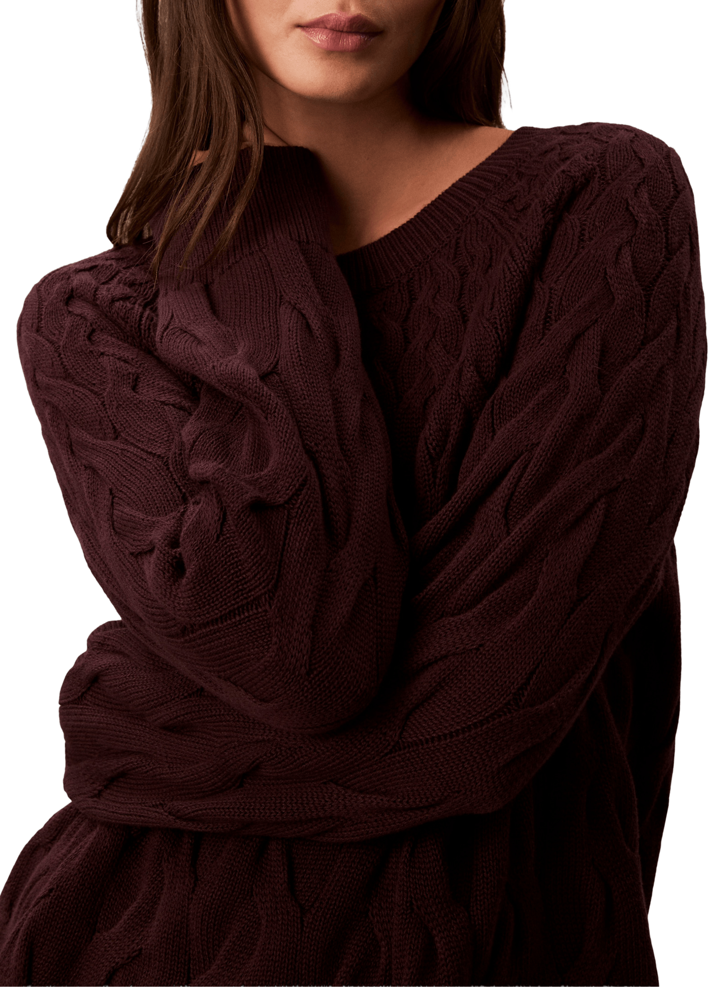 Cotton-blend jumper CALVIN KLEIN Brown