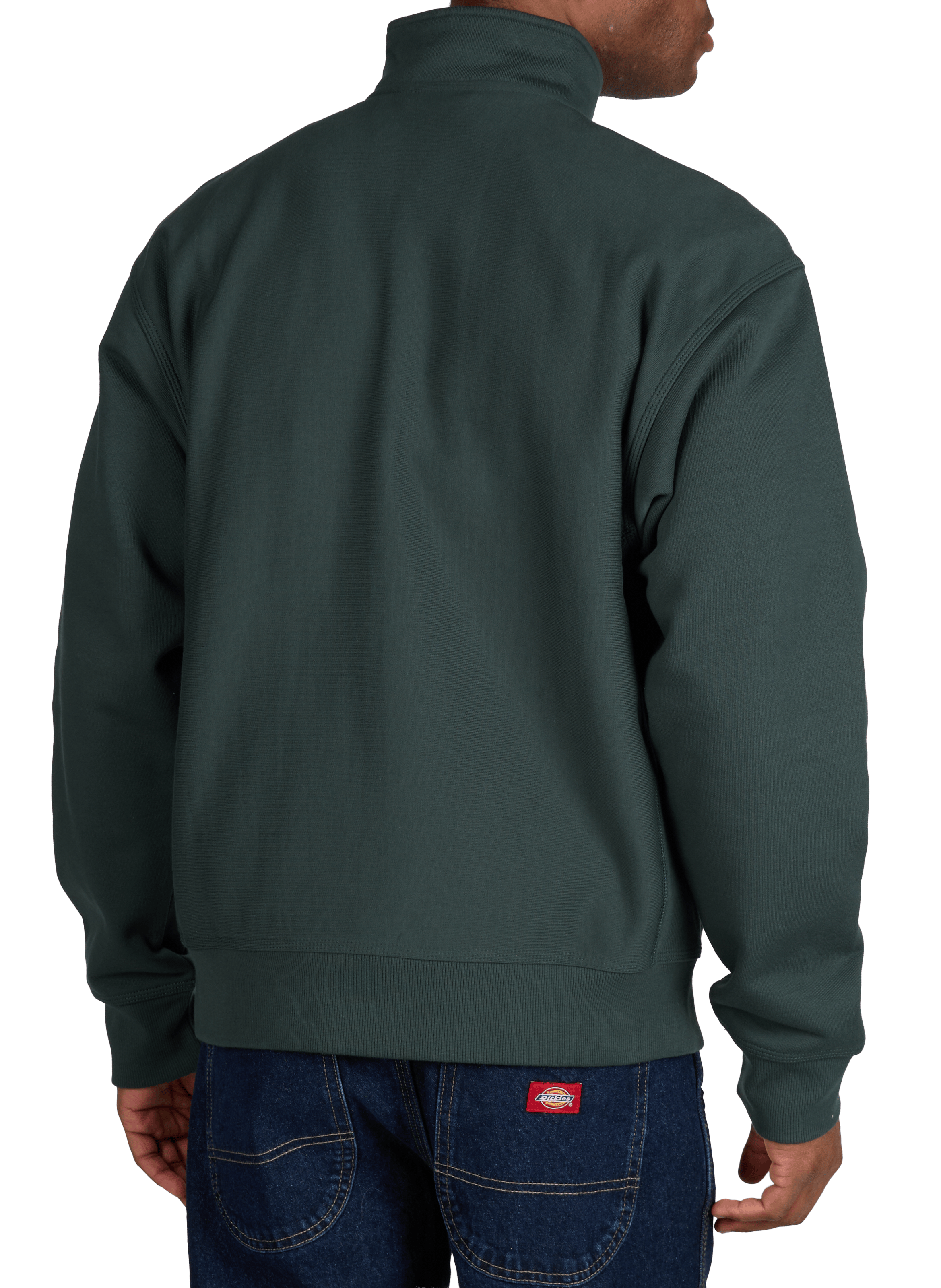 Cotton-blend zip-neck sweatshirt CARHARTT WIP Green