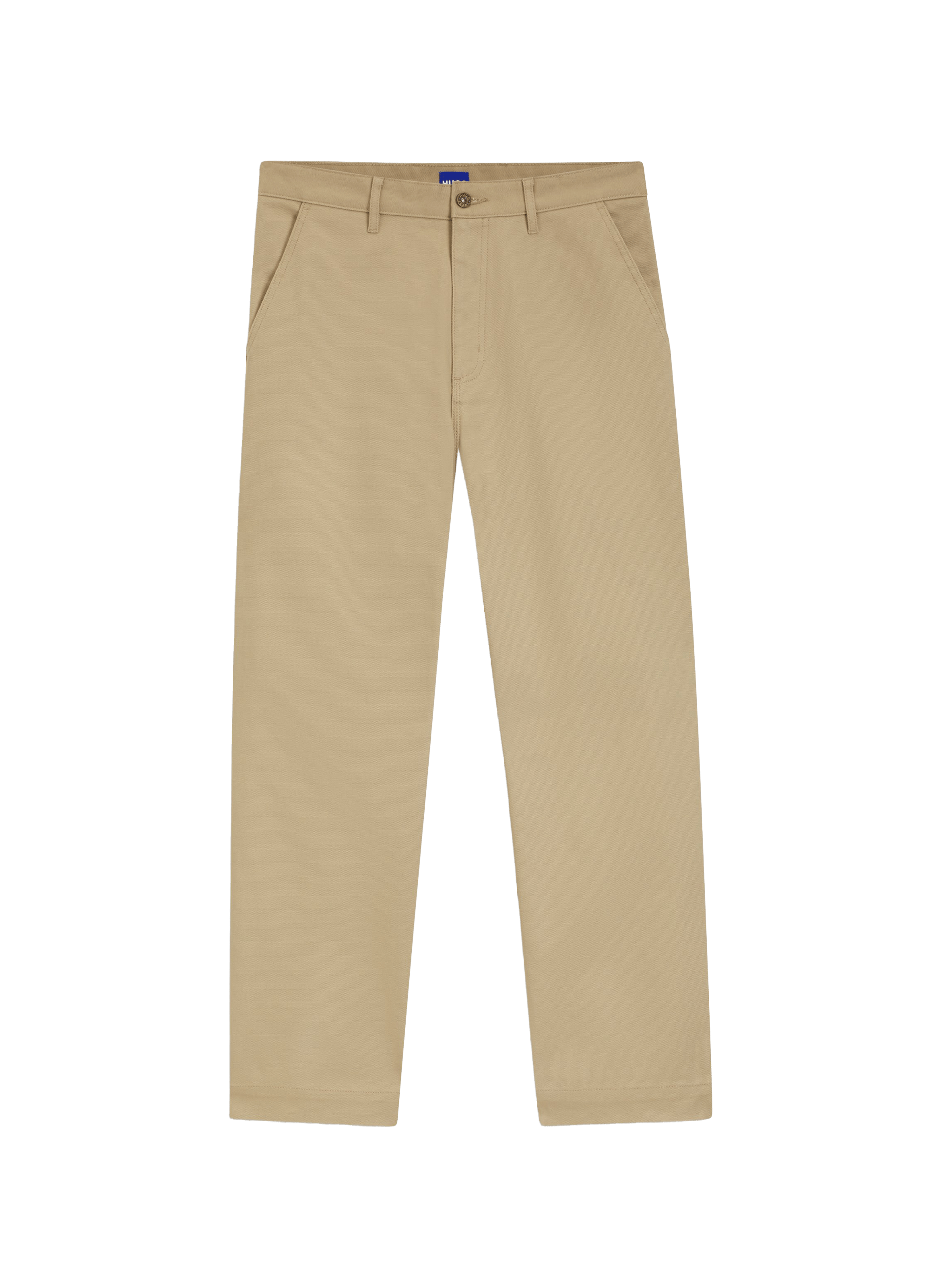 Pantalon droit en coton mélangé HUGO BLUE Beige