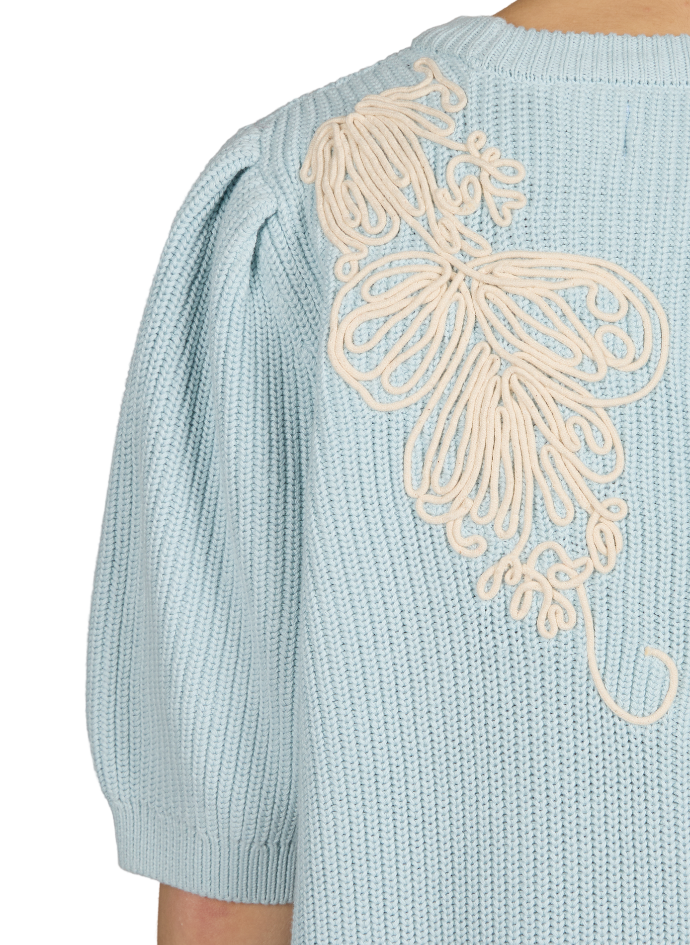 Pull à manches courtes en coton OBJECT Bleu