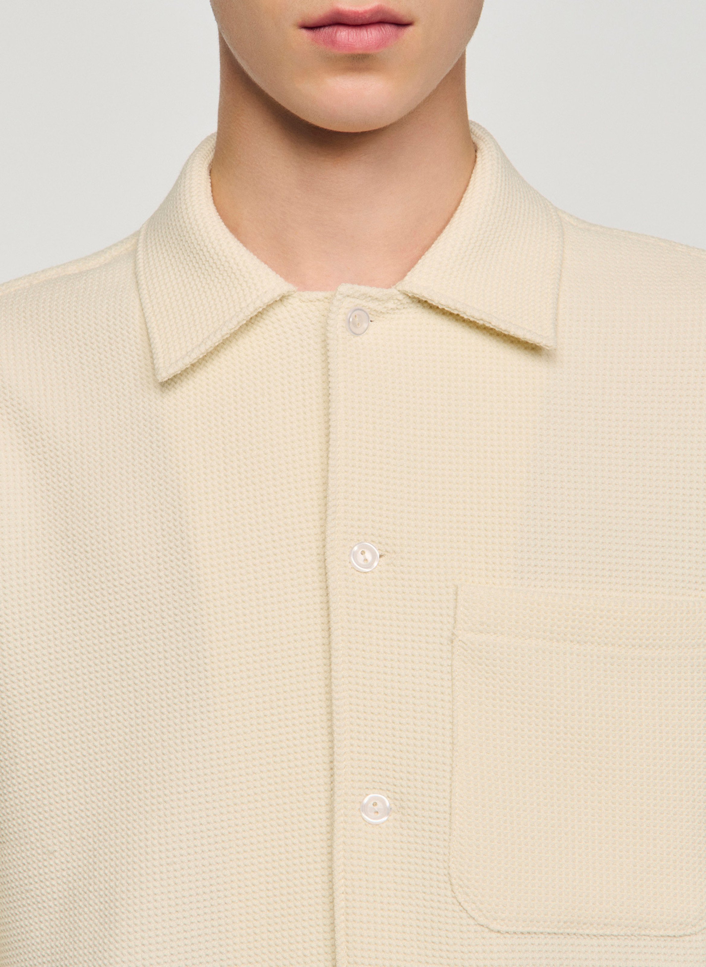 Chemise droite col classique SANDRO Beige