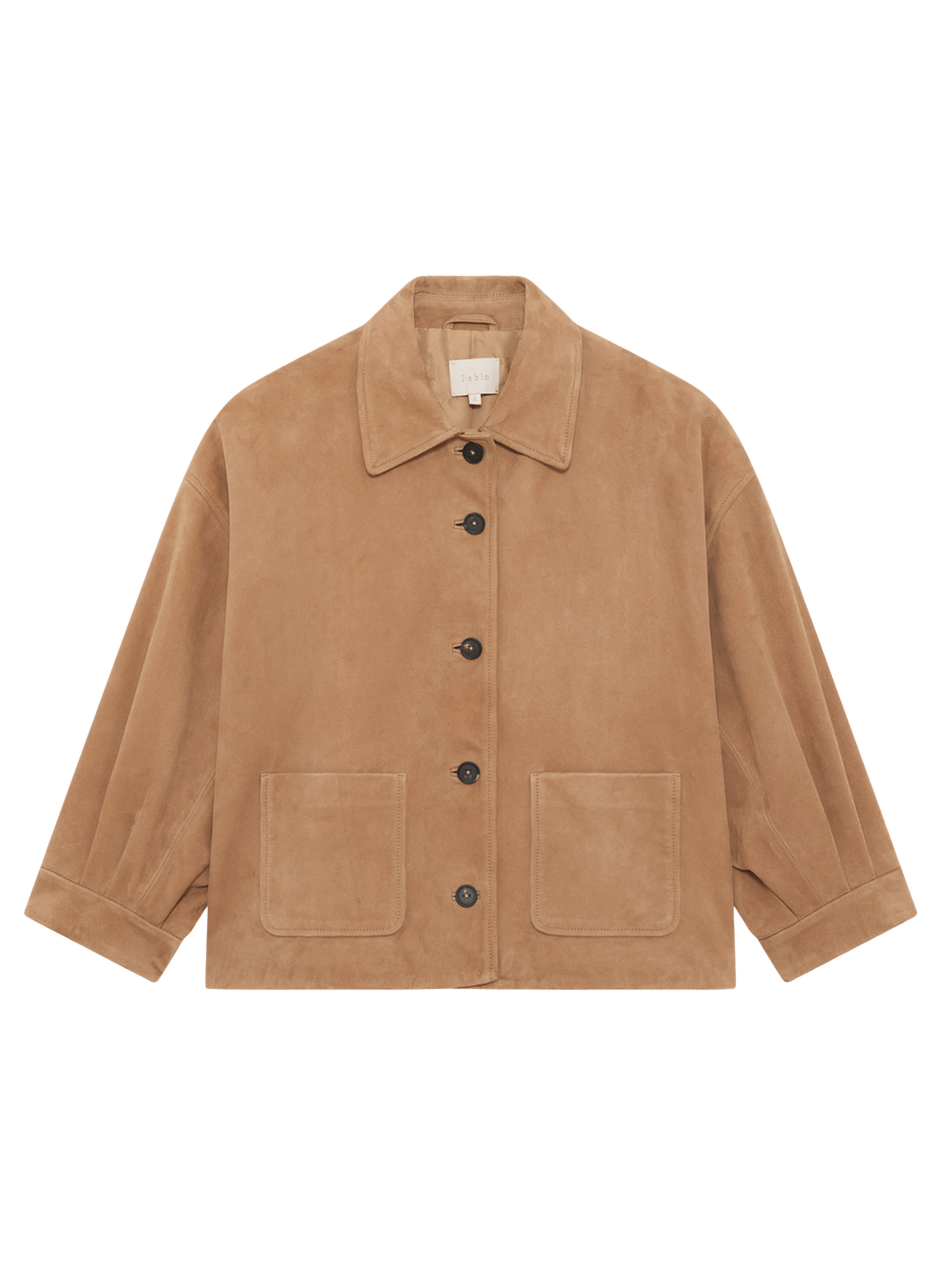 Surchemise en cuir velours - jeanne PABLO Beige