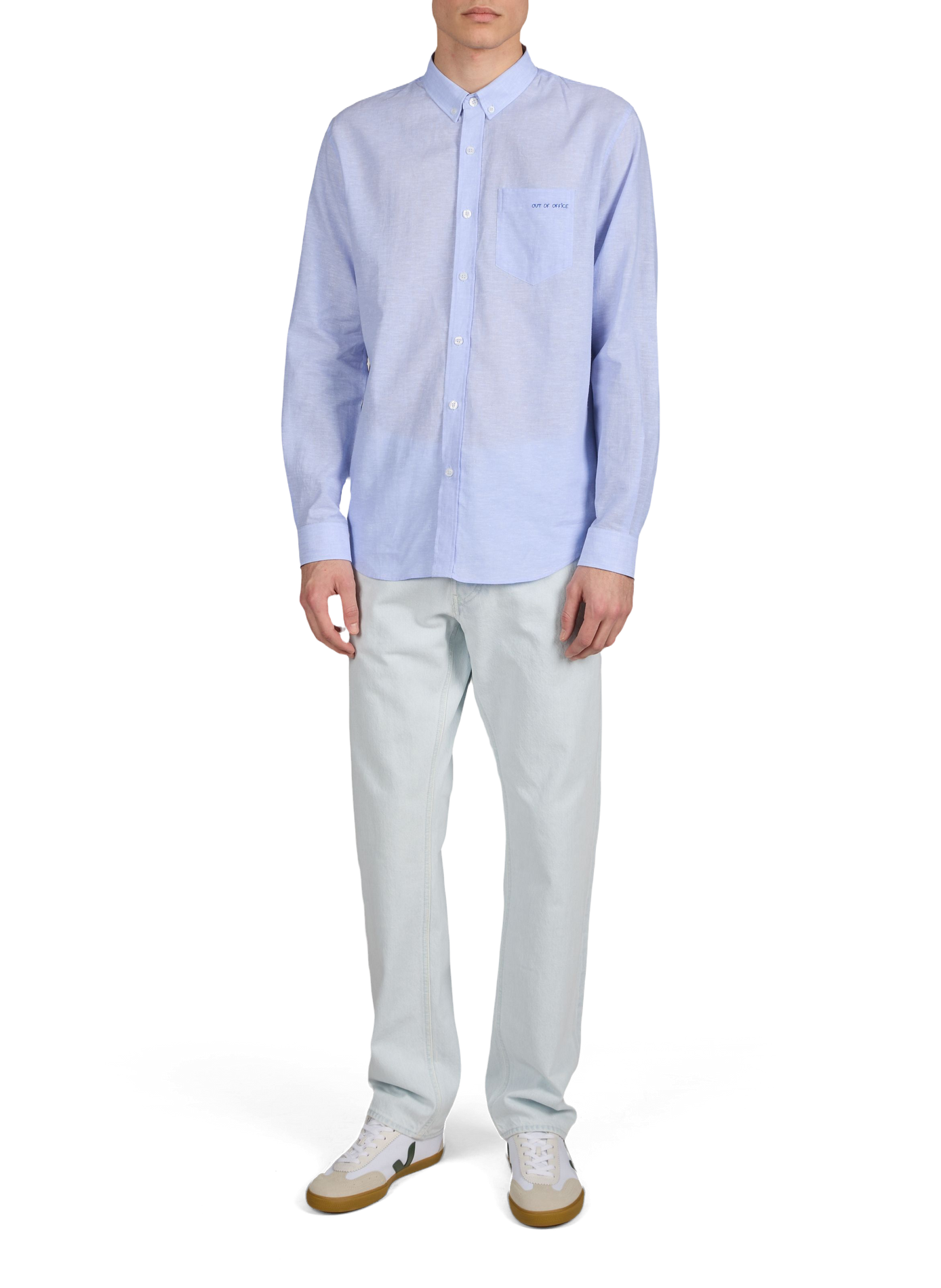 Chemise Carnot en lin et coton MAISON LABICHE Bleu