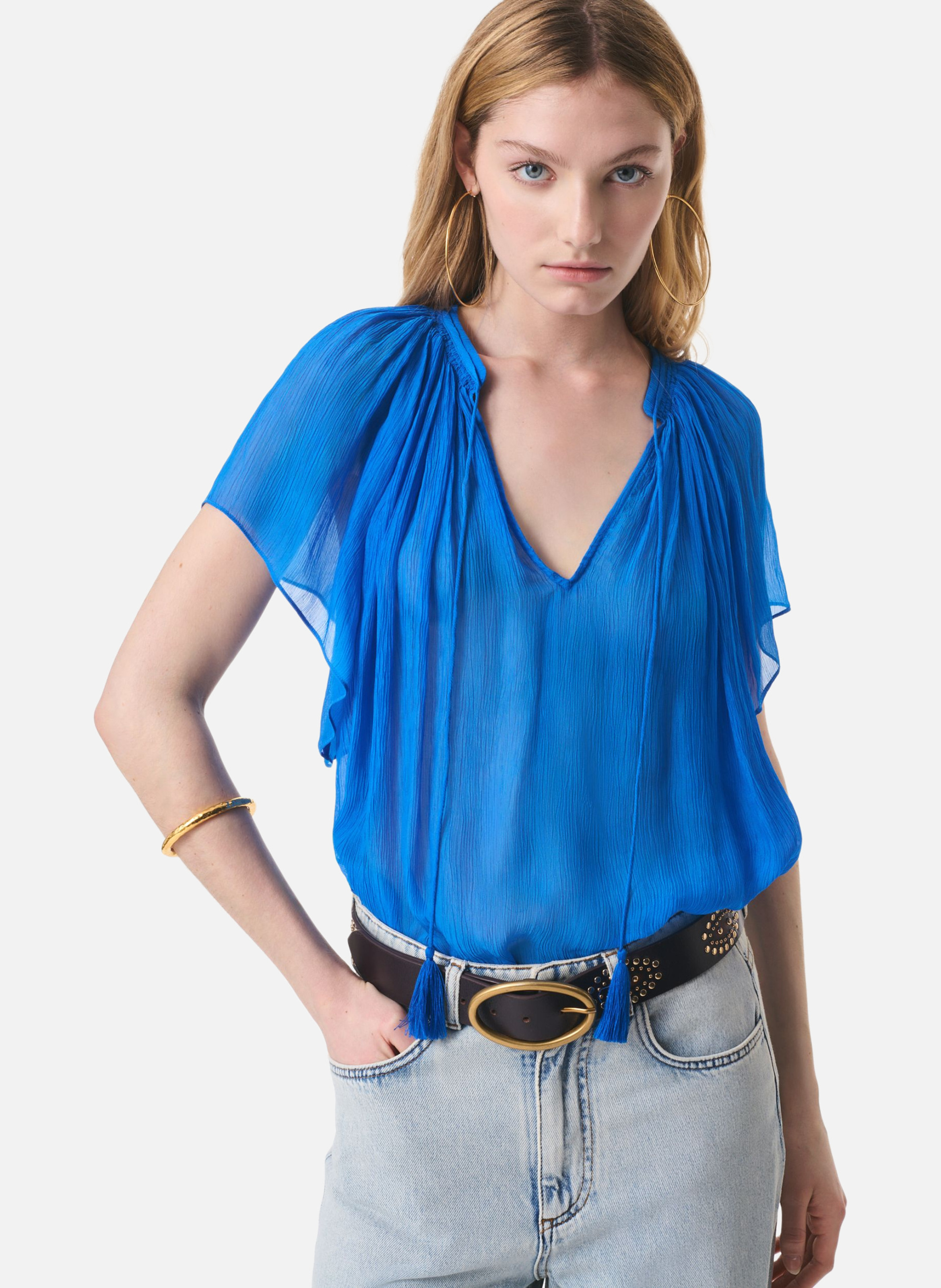 Blouse cantin VANESSA BRUNO Bleu