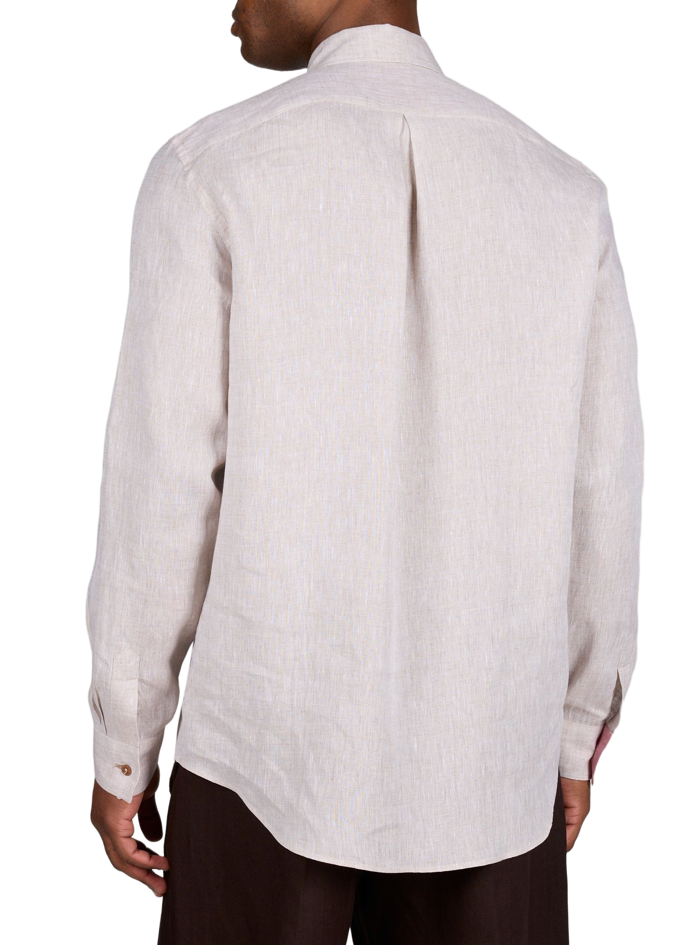 Straight long-sleeved linen shirt PAUL SMITH Beige